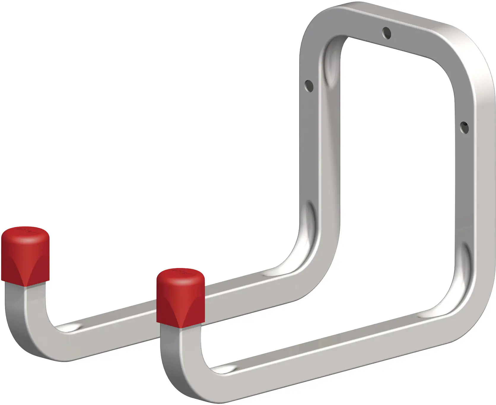 alfer Gerätehaken 250 mm 250 x 120 x 98 mm Stahl verzinkt Kappe rot