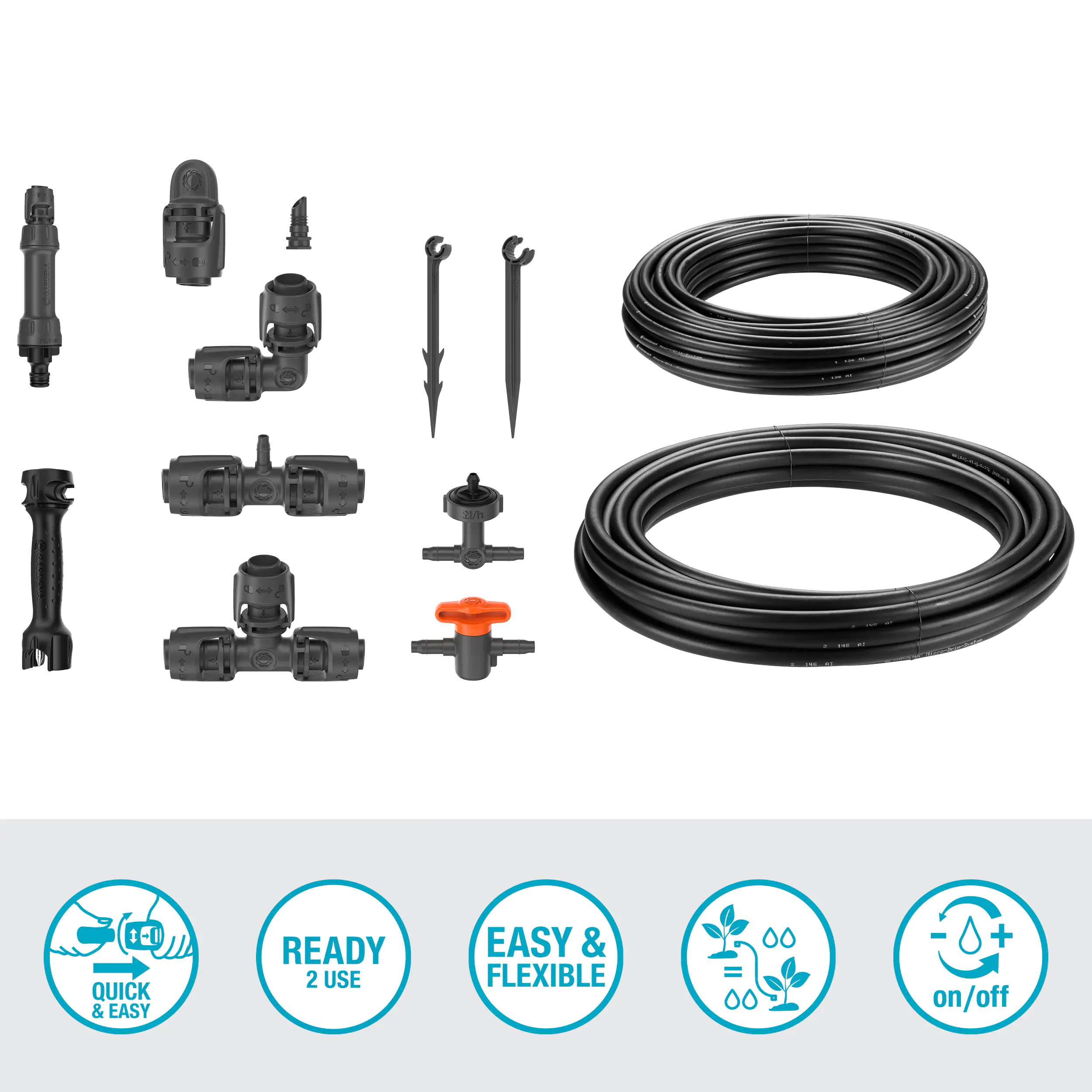 Gardena Tropfbewässerung Set Hochbeet bis zu 35 Pflanzen