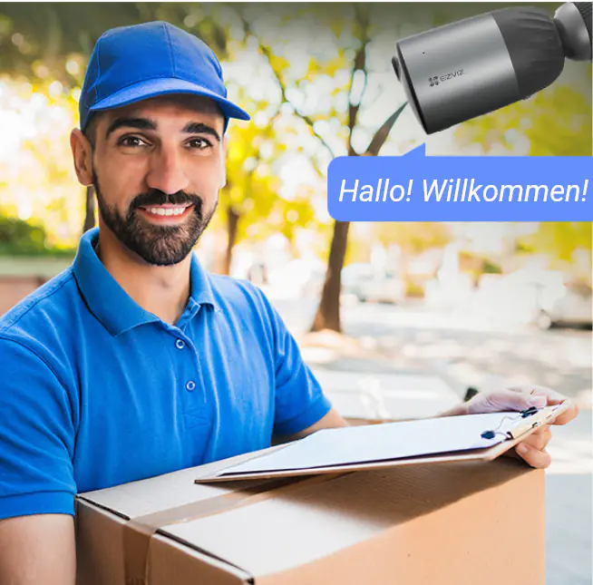 Ezviz Wlan Outdoor Akku-Überwachungskamera BC1C inkl. Basisstation und Solarpanel