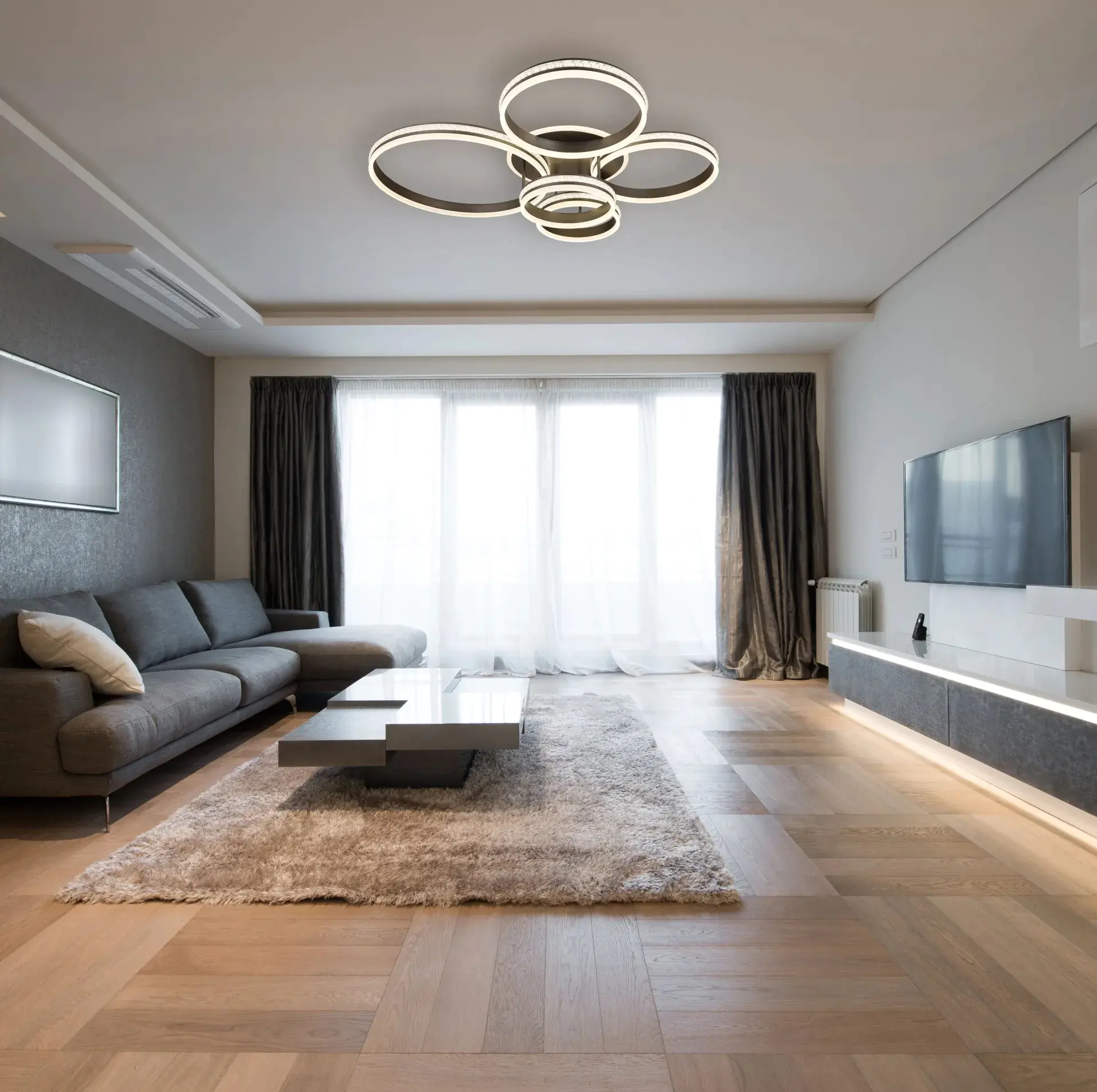 Globo LED Deckenleuchte Grouni 5 Ringe