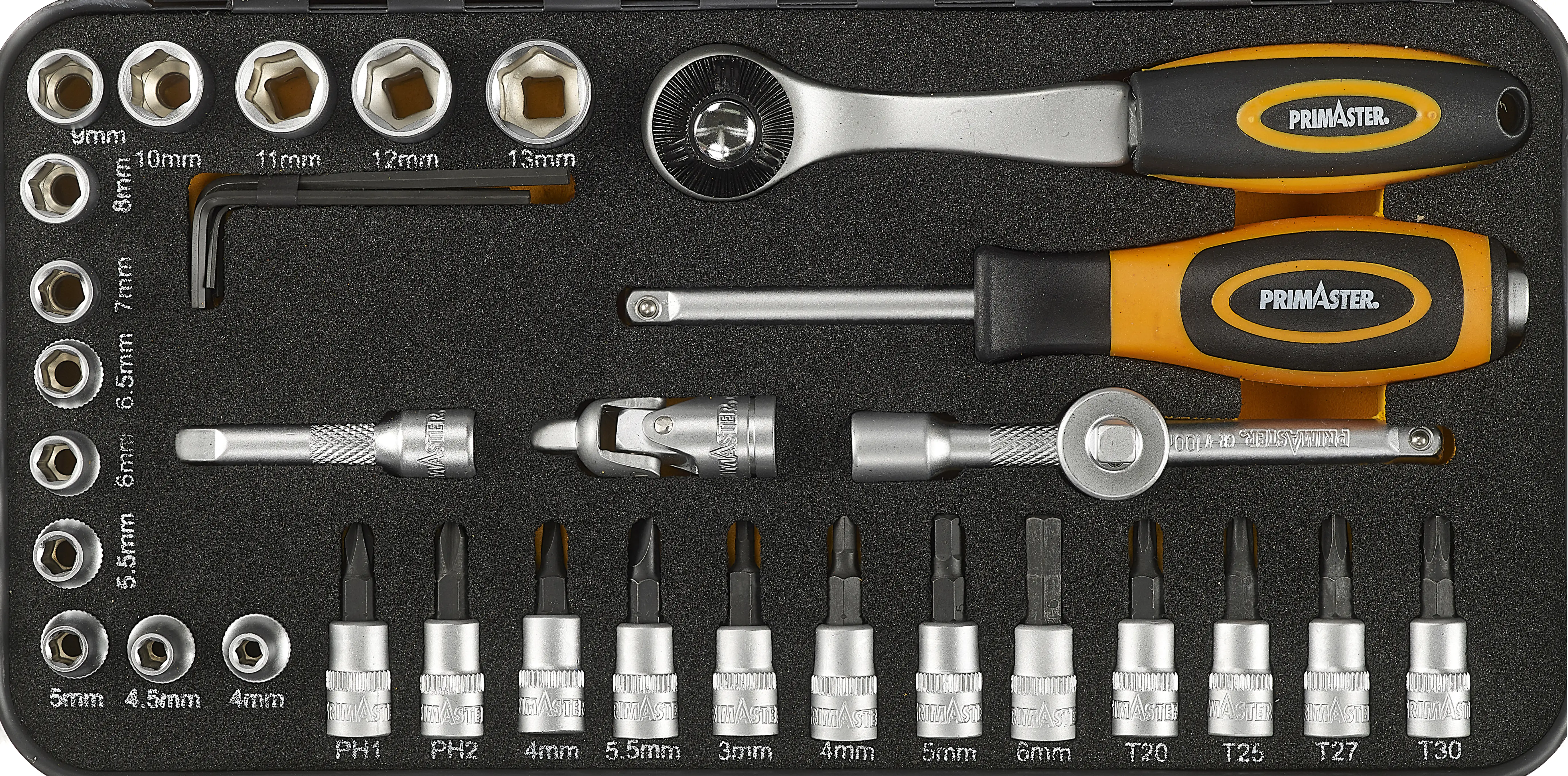Primaster Mechaniker-Steckschlüssel-Set ST36 36-teilig