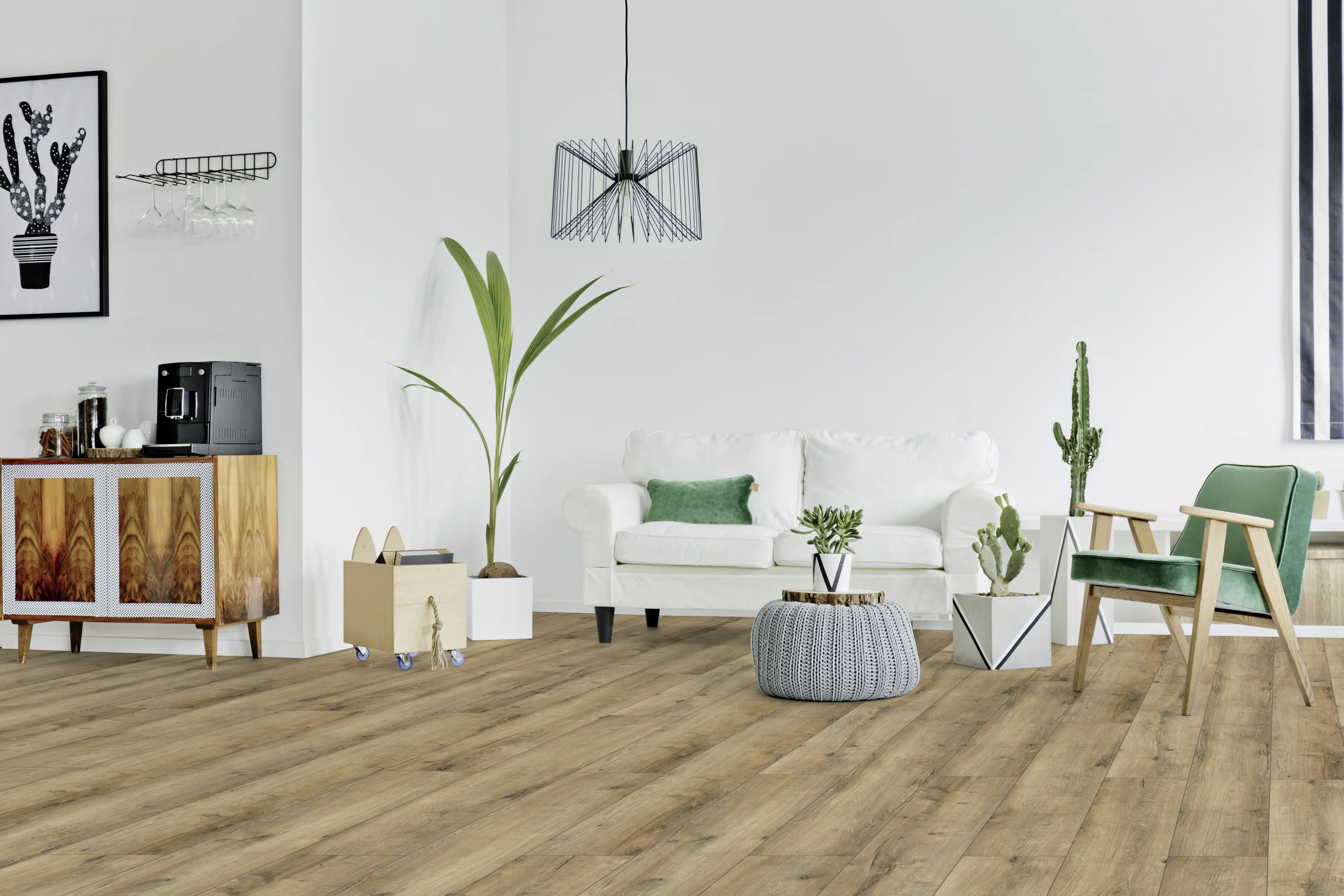 Classen Laminat Megaloc Aquaprotect 128,5 x 19,2 cm 8 mm Oak natural grey