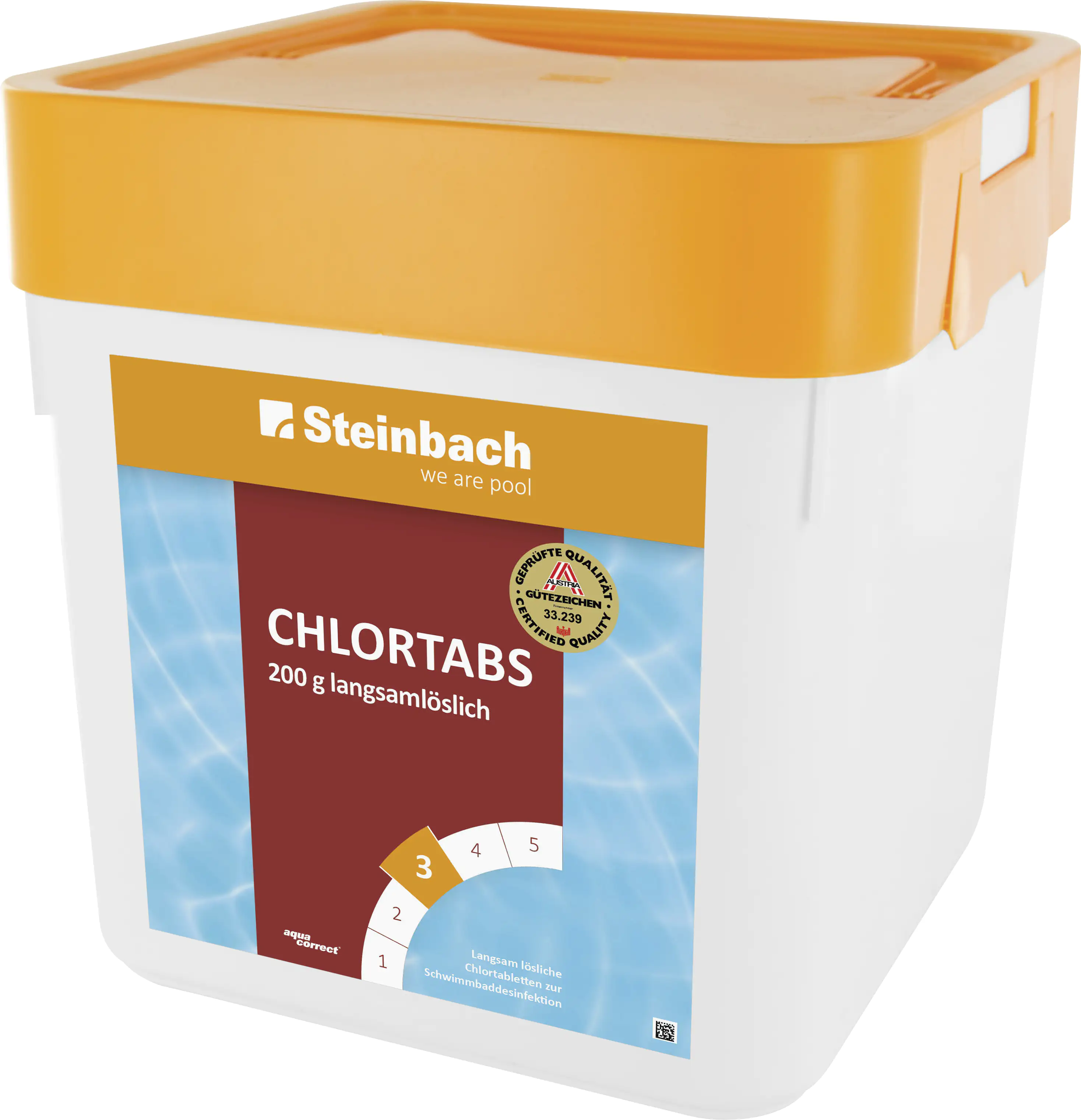 Steinbach Poolpflege Chlortabs 5 kg - 25x 200g Tabletten langsamlöslich