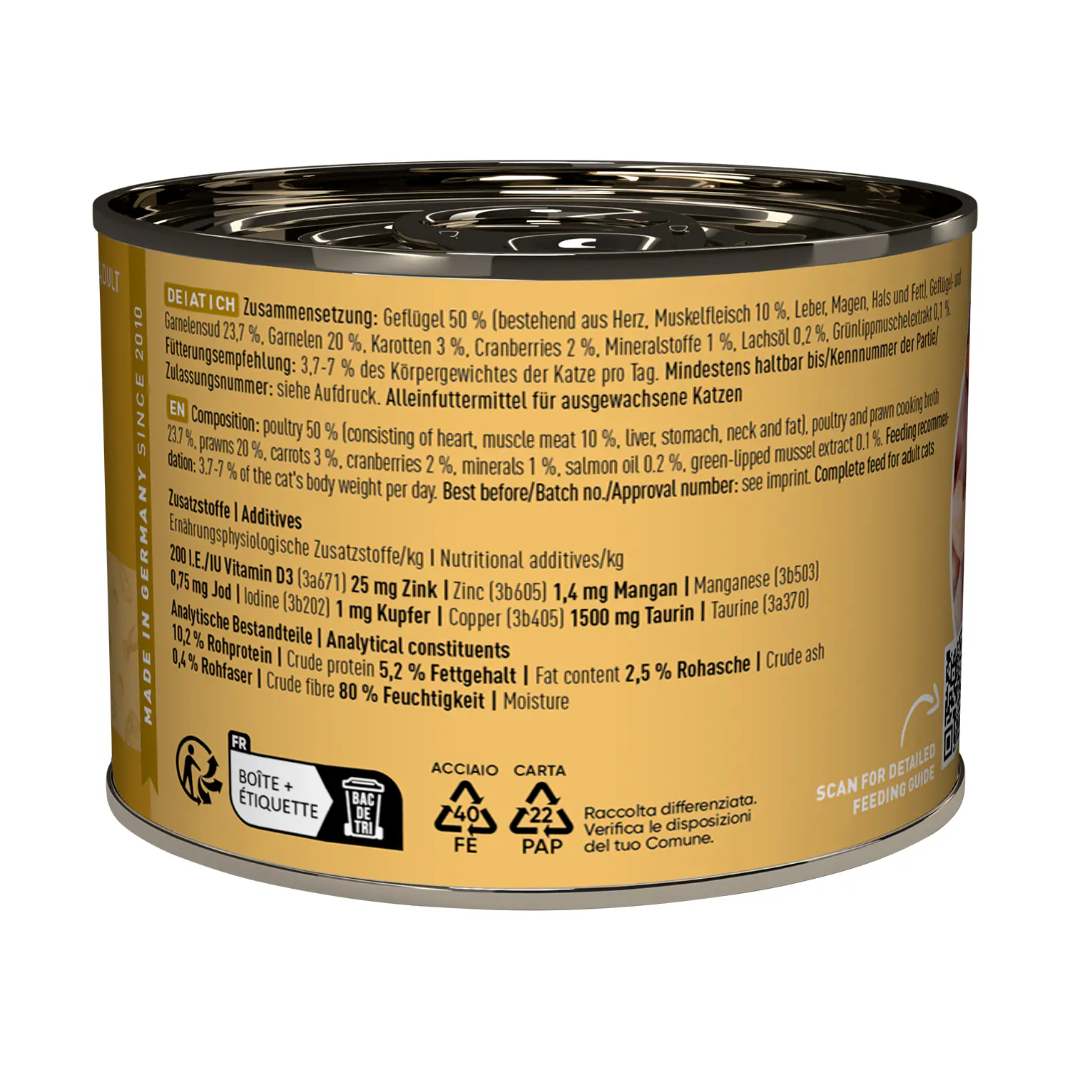 Catz Finefood Katzenfutter Classic No. 17 Geflügel & Garnele 200 g