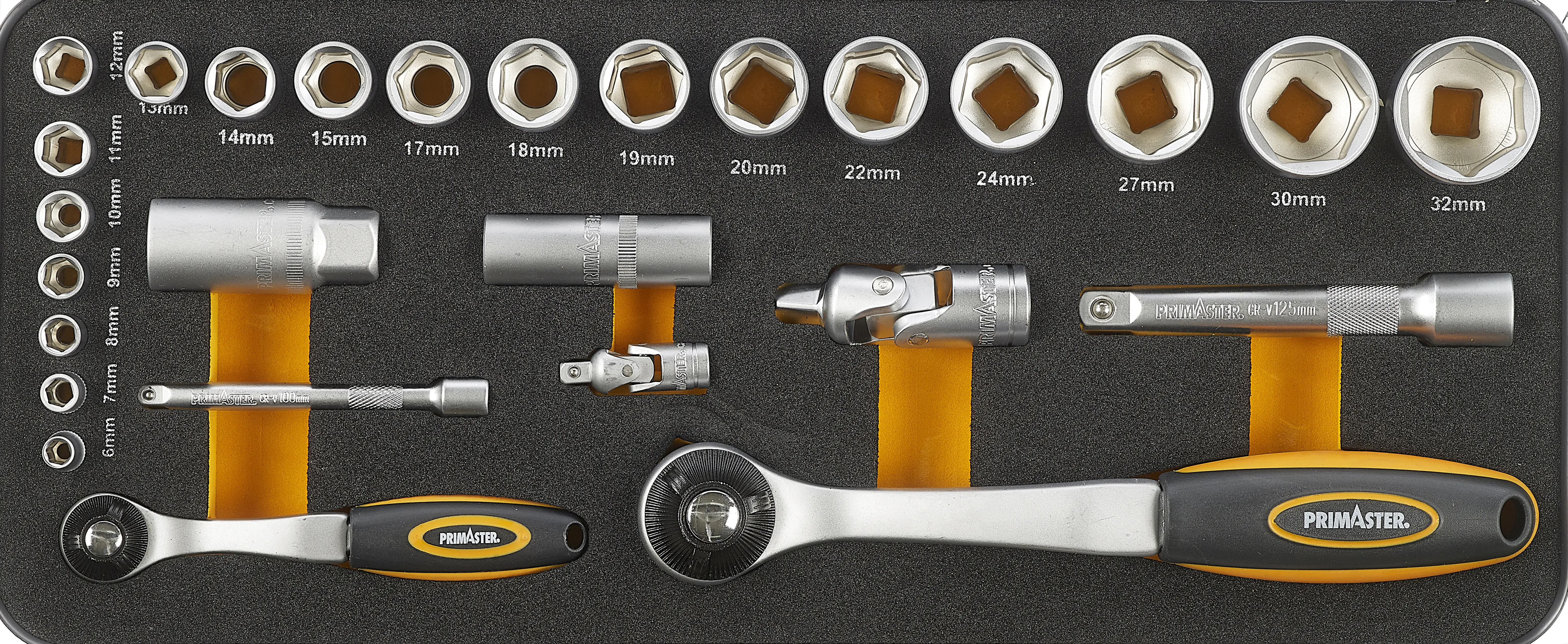 Primaster Mechaniker-Steckschlüssel-Set ST27 27-teilig 1/4" & 1/2"