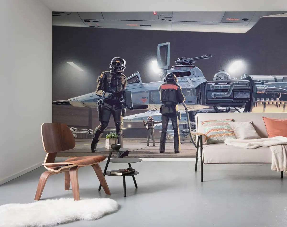 Komar Vlies Fototapete Star Wars Classic Yavin Raumhafen 500 x 250 cm 