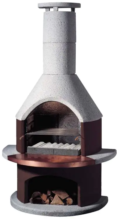 Buschbeck Grillkamin Rondo braun-weiß 208 x 115 x 70 cm