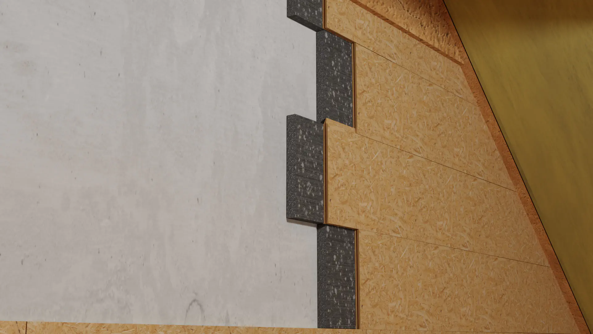 Dämmung Dachboden/Ausbau Elemente OSB 18 mm + 60 mm Neopor