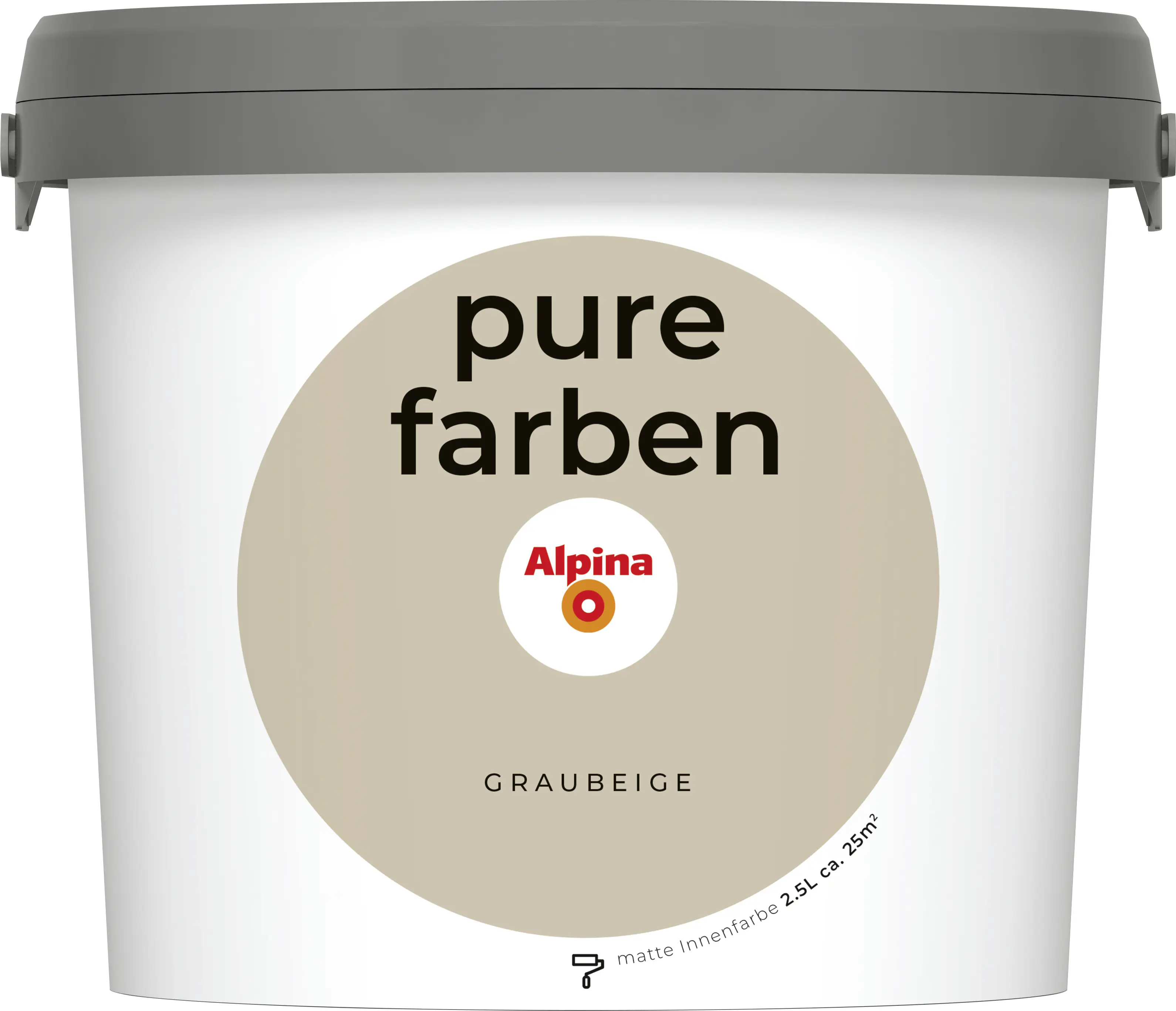 Alpina Pure Farben Wandfarbe graubeige 2,5 L