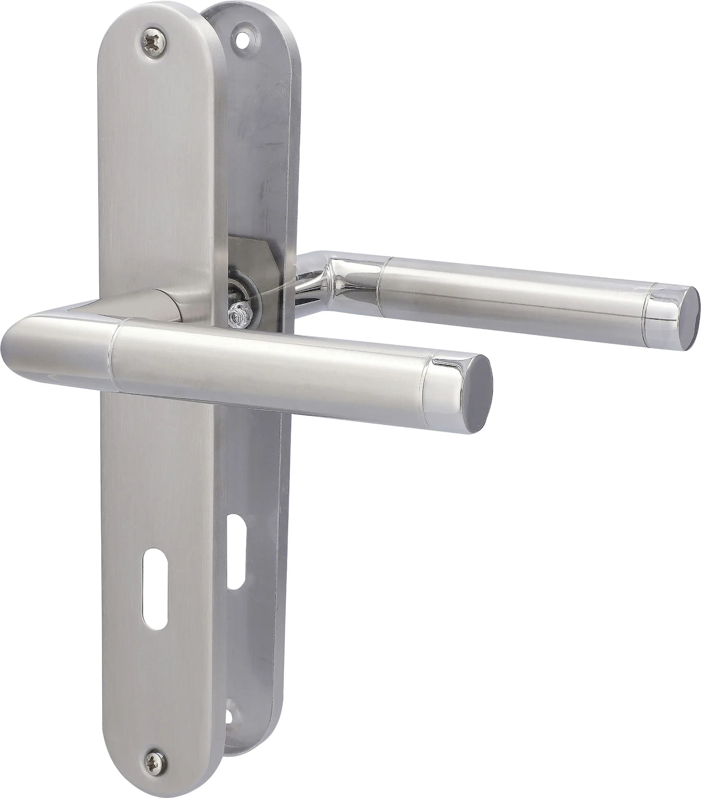 Südmetall Türgriff-Garnitur Langschild BB Edelstahl satiniert silber 235 x 40 mm 
