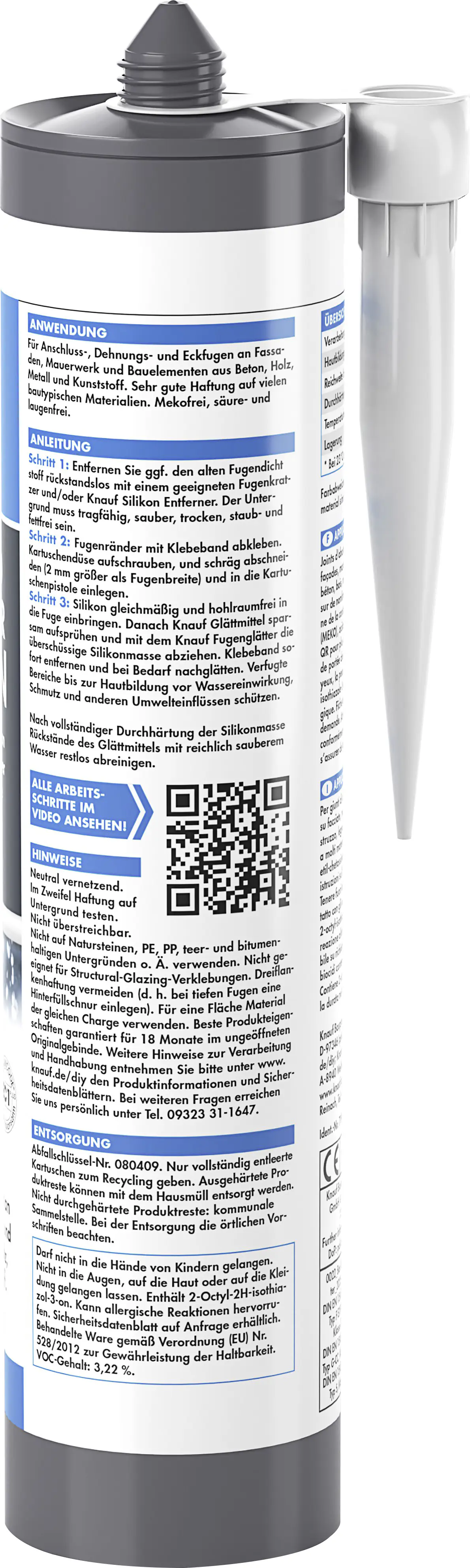 Knauf Bau- & Allwetter Silikon 300 ml weiß