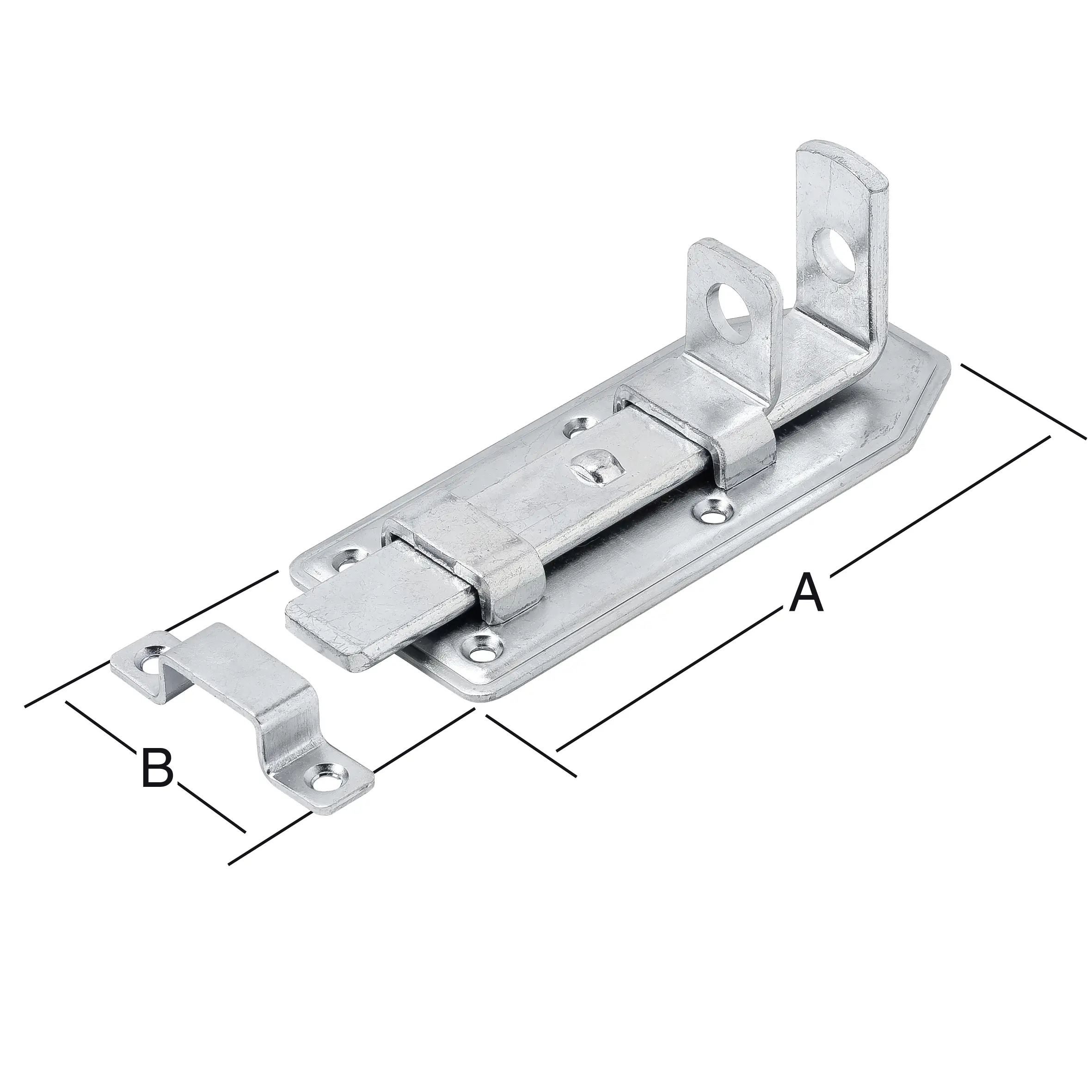 Vormann Türschlossriegel verzinkt 120 x 56 mm