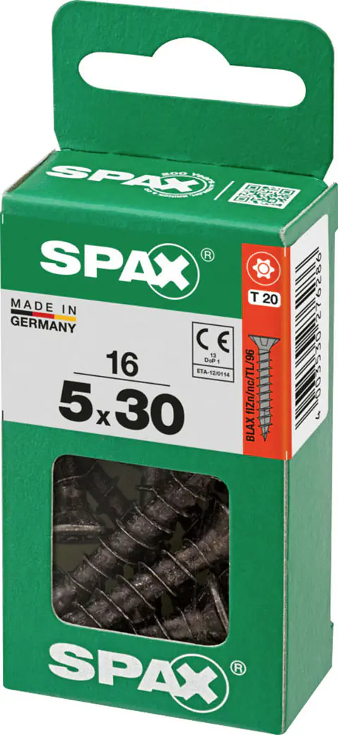 Spax Universalschrauben 5 x 30 mm T20 Vollgewinde - 16 Stk. 