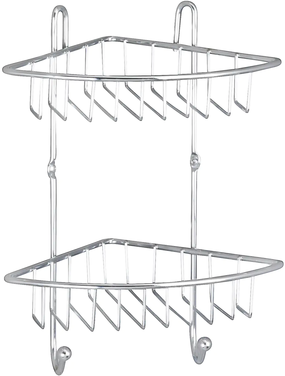 Wenko Eckregal Milano Stahl, chrom, 2 Ablagen