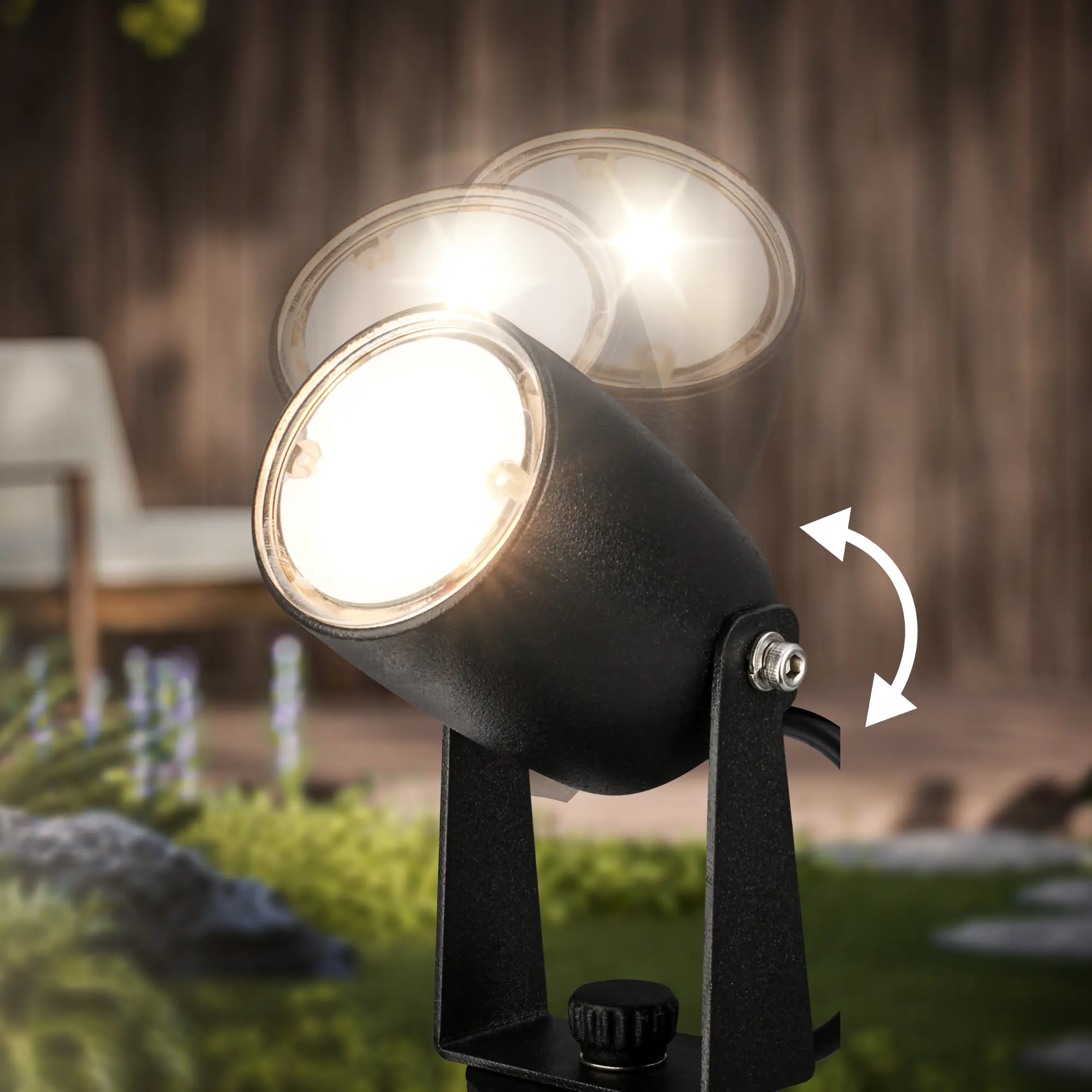 Briloner LED Wegeleuchte Iris Connect to Shine 3er Erweiterungsset 3x2W warmweiß