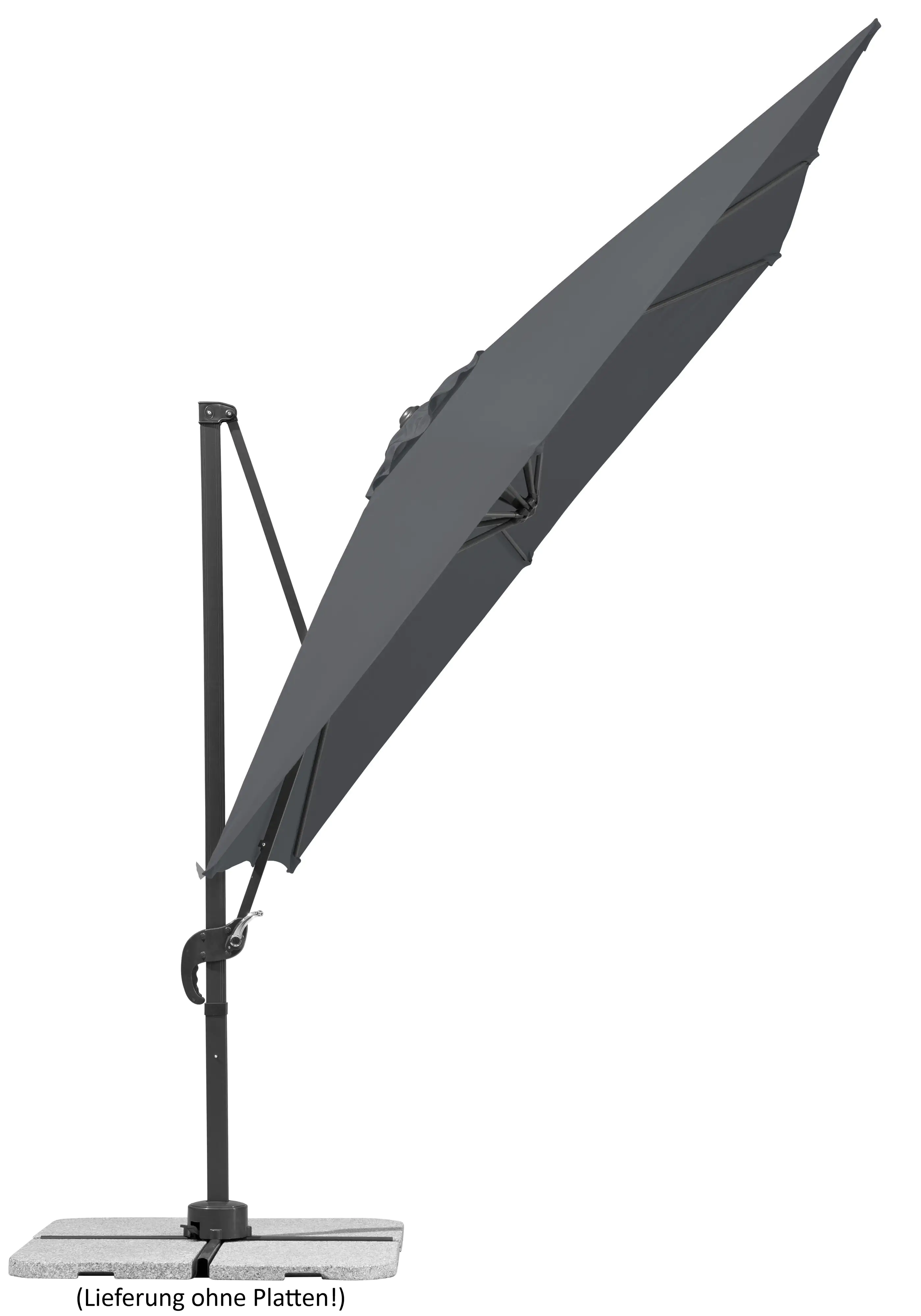 Schneider Ampelschirm Rhodos Junior anthrazit 270 x 270 cm inkl. Sonnenschirmhülle