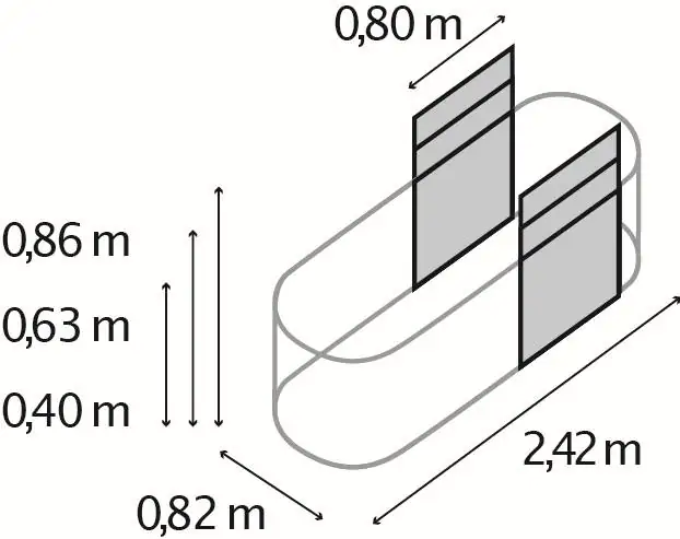 Vitavia Erweiterung Stretched zu Hochbeet 858 80 x 86 cm aluminium