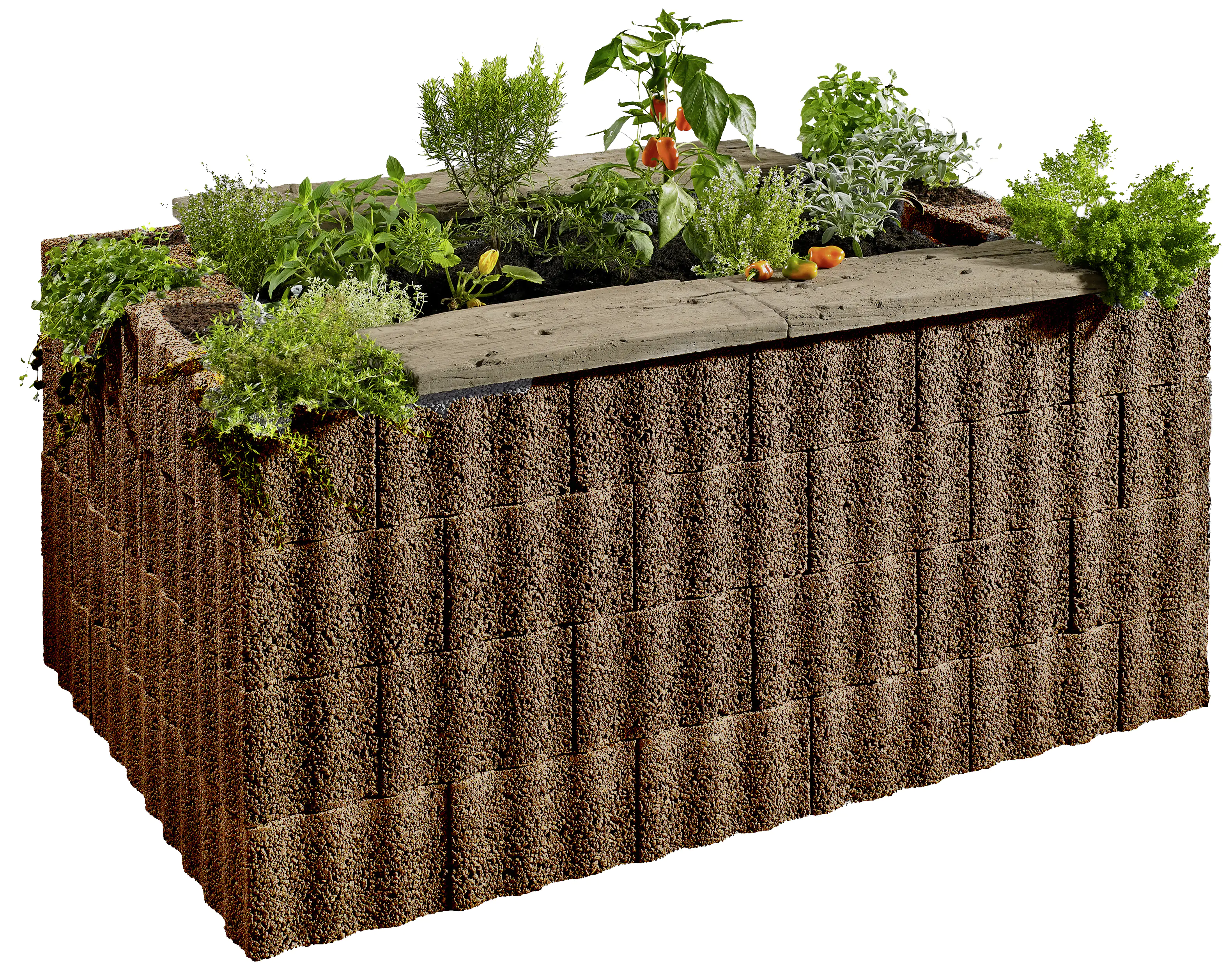 Kann Hochbeet-Set Wellino 170 x 110 x 80 cm braun