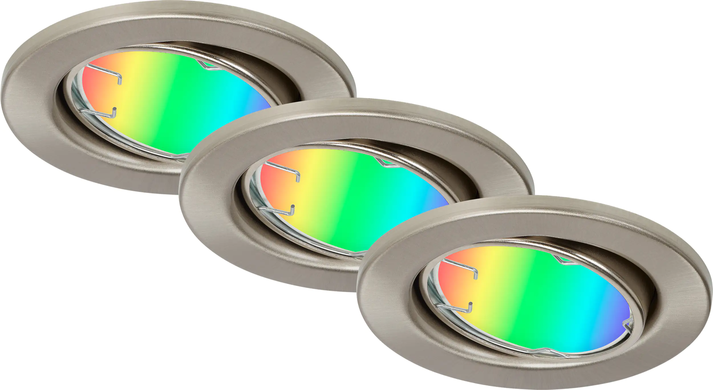 Di-Ka LED Einbauleuchte Fit Move S 3er Set Smart Home Tuya RGBW Ø 8,6 cm