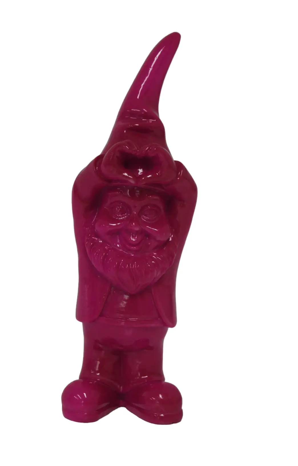 Figur Zwerg Herz oben 58cm, Polyresin 58 x 20 x 18 cm magenta 