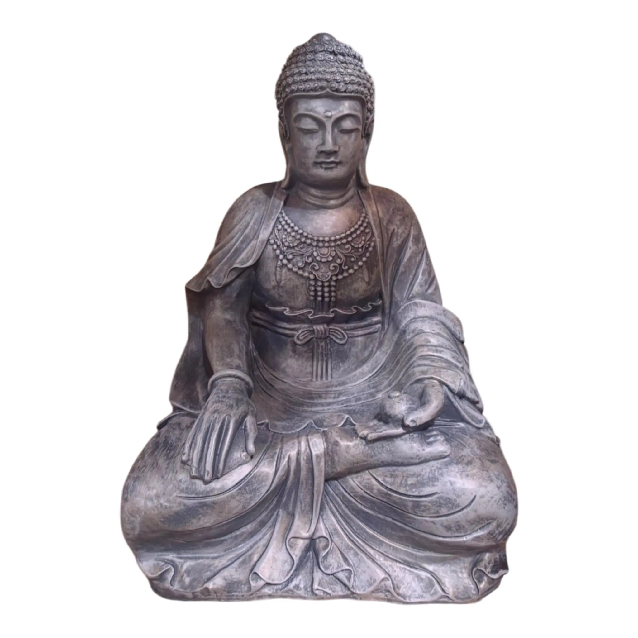 Figur Buddha 64 x 45 cm grau