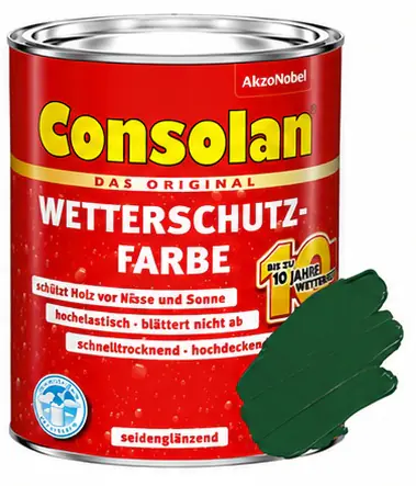 Consolan Wetterschutz-Farbe 2,5 L royalgrün
