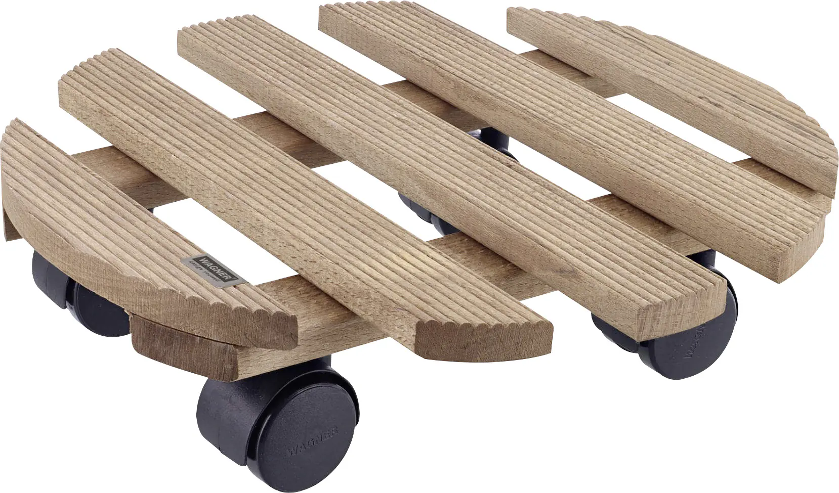 Wagner Pflanzenroller Country Holz  Ø 30 cm braun 
