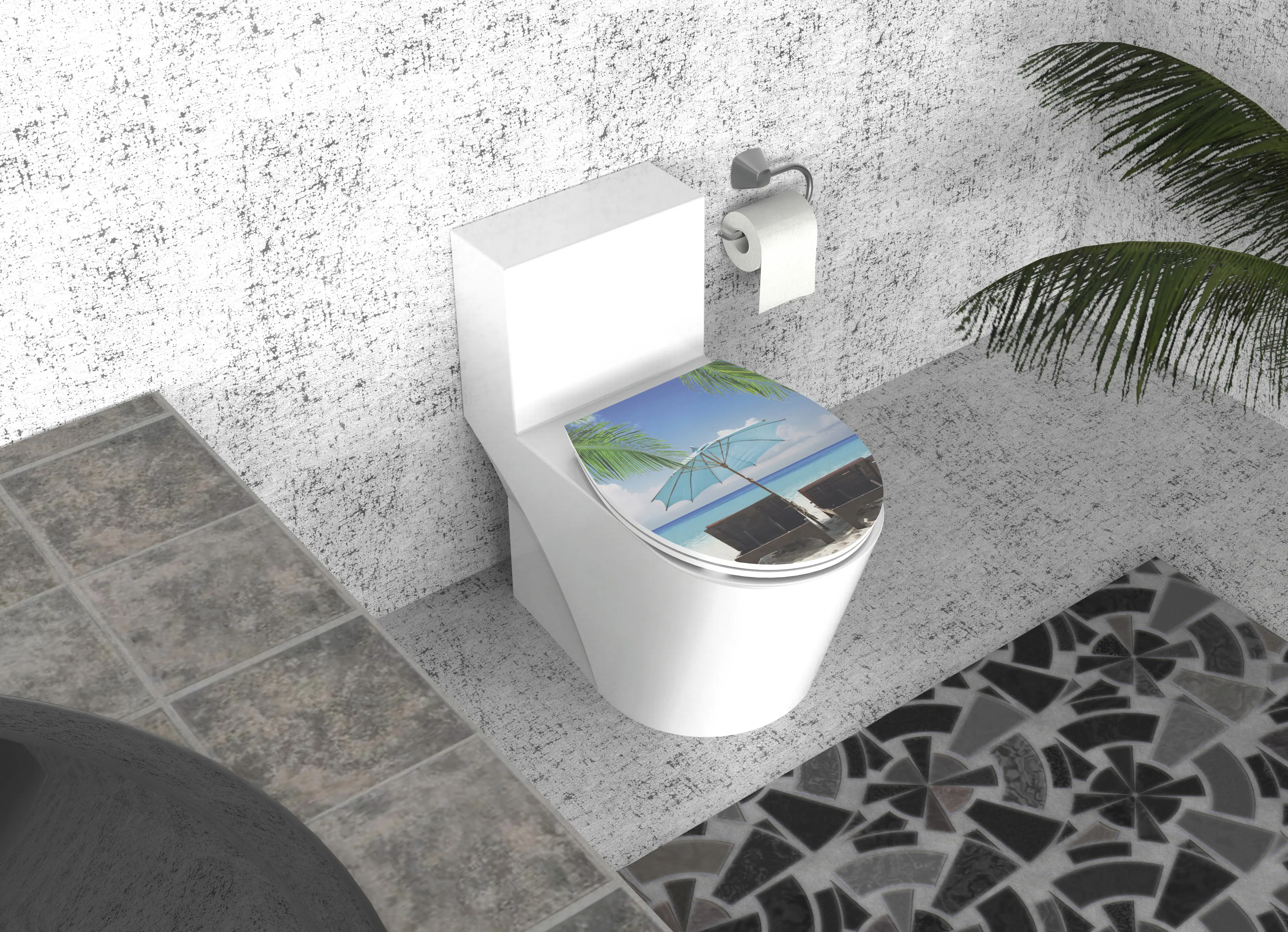 Duschwell Duroplast WC-Sitz Beach