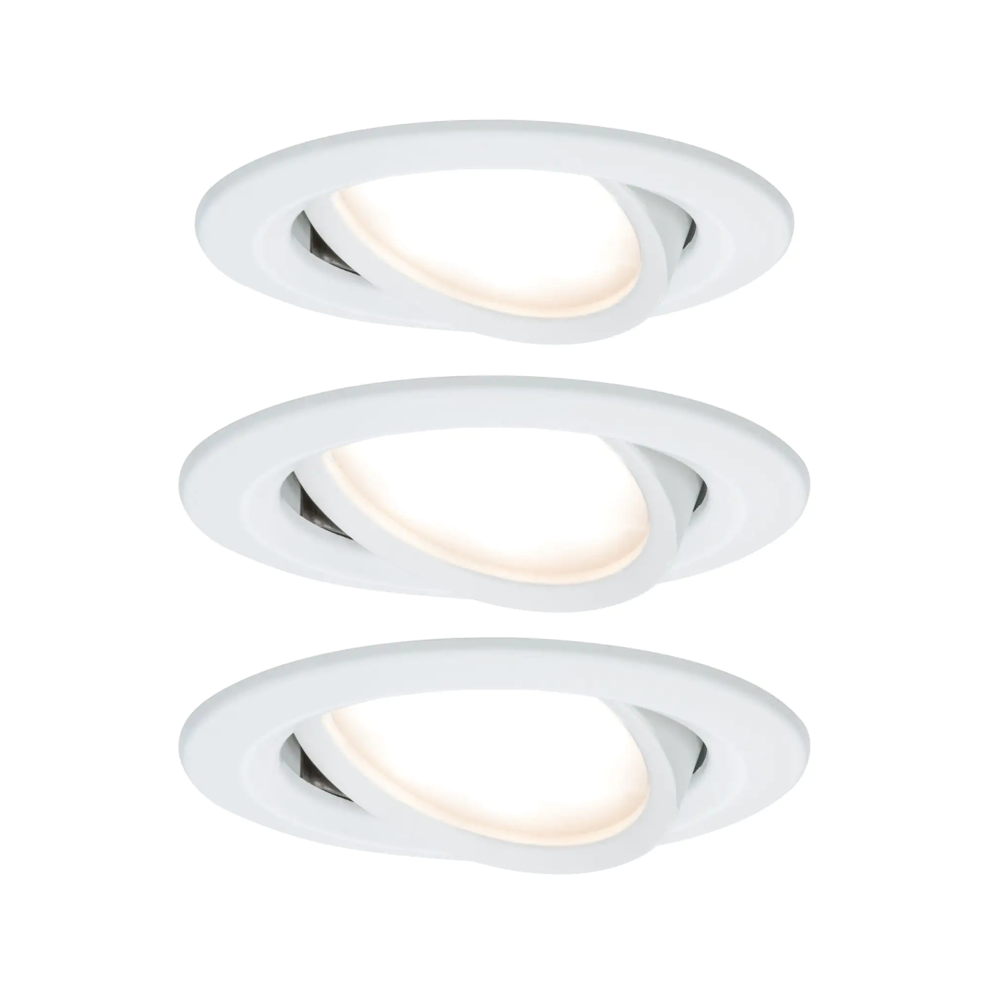 Paulmann LED Einbauleuchte Nova Coin 3er Set weiß 8,4 cm warmweiß