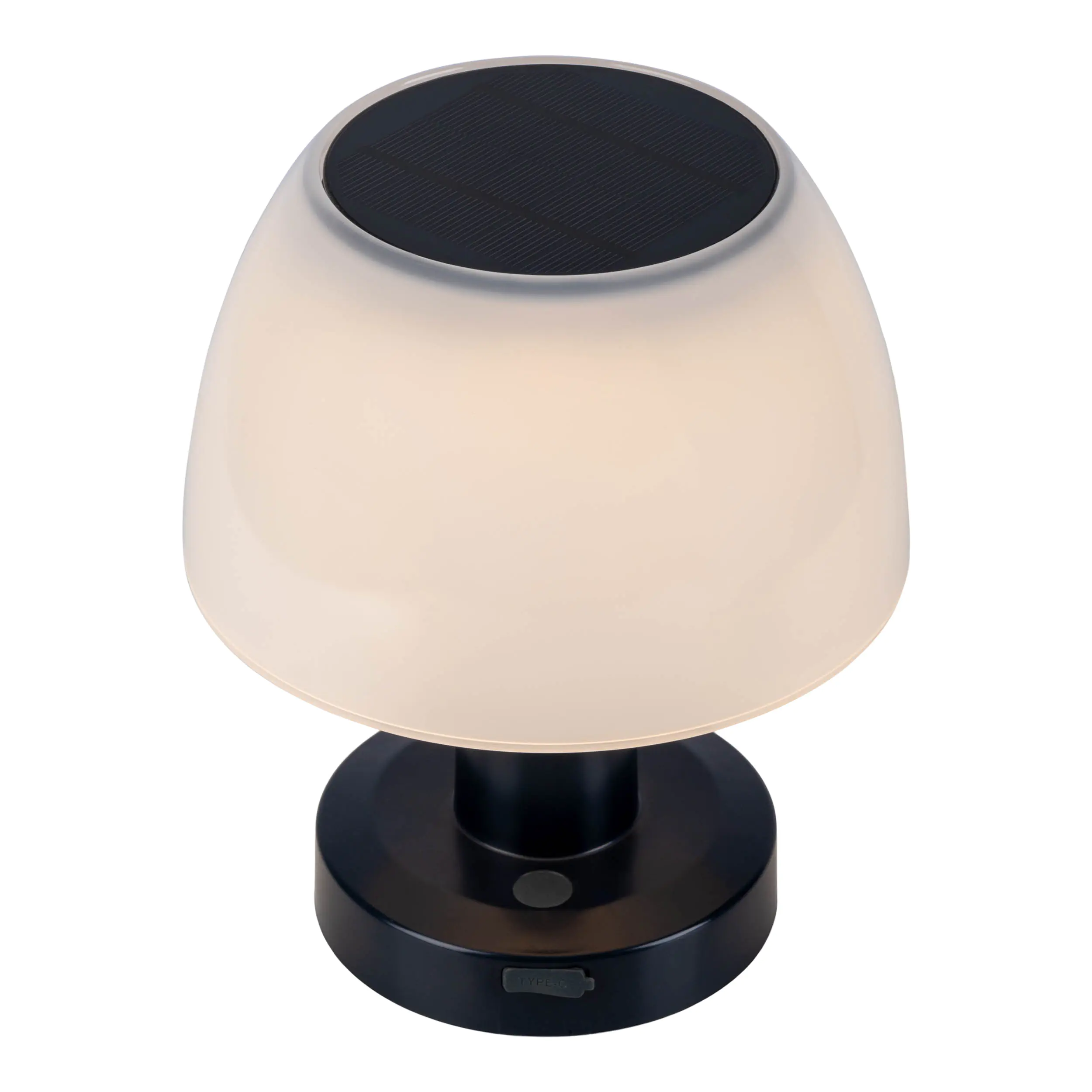 Light & More LED Solartischleuchte dimmbar schwarz