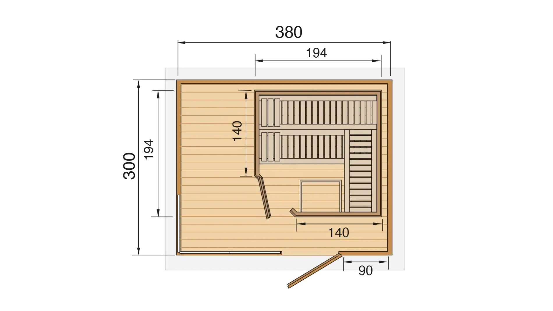 Weka Design-Saunahaus CUBILIS Sparset 7,5 kw OS