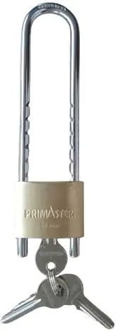 Primaster Vorhängeschloss Messing 185 mm inkl. 3 Schlüssel
