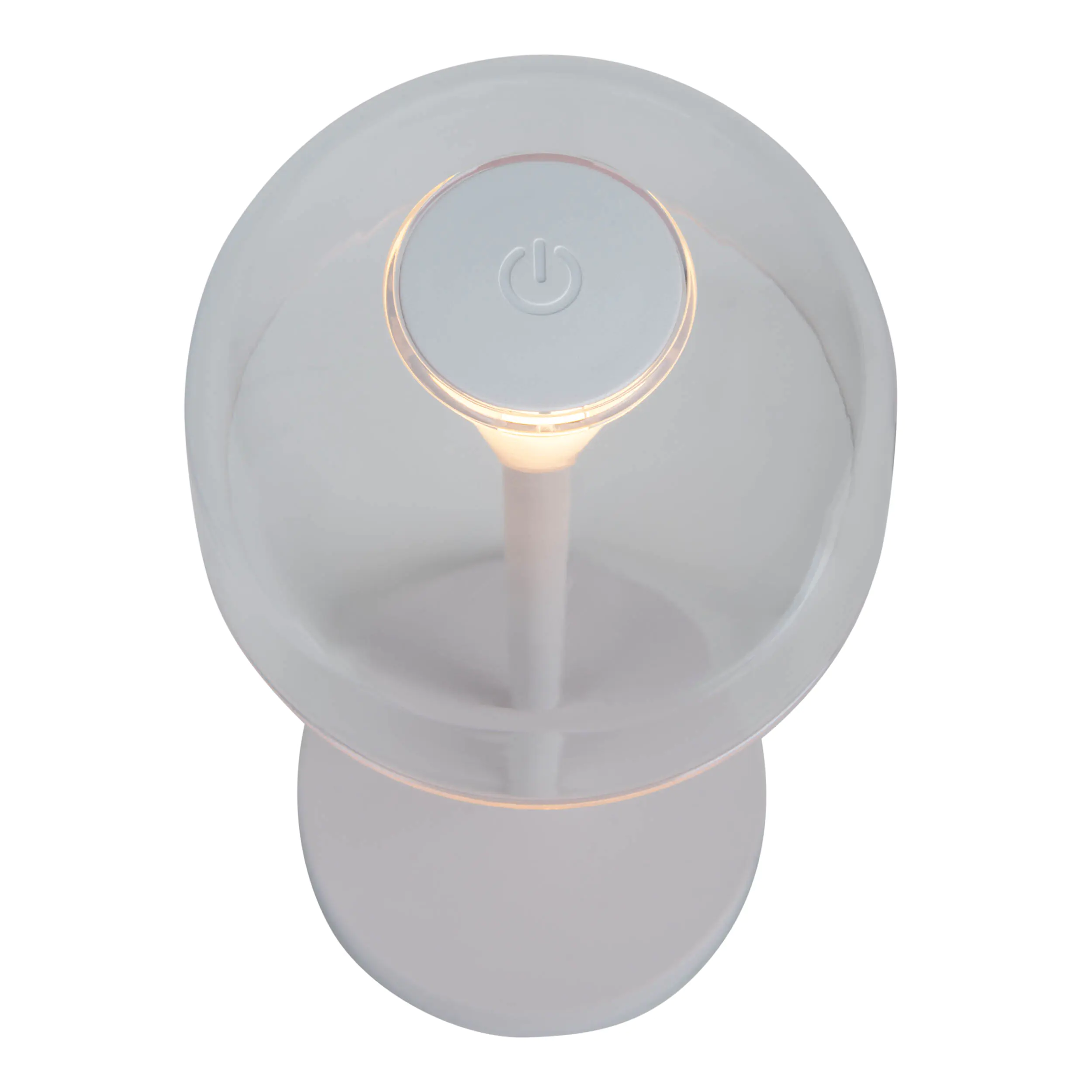 Light & More LED Akku-Tischleuchte Gomba weiß dimmbar 