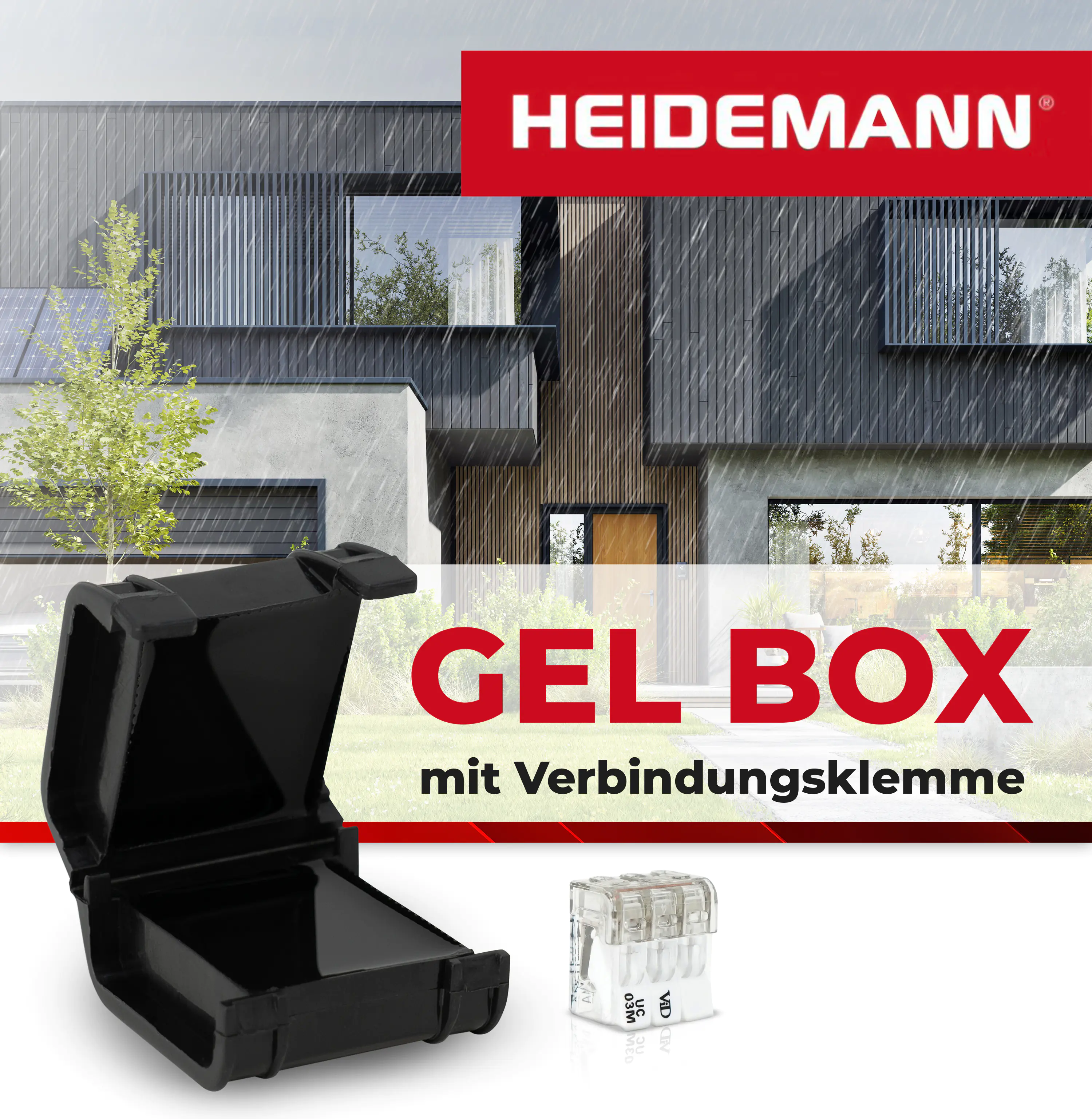 Heidemann Iso Flex Gelbox mit 3 Verbindungsklemmen Gel-gefüllt 