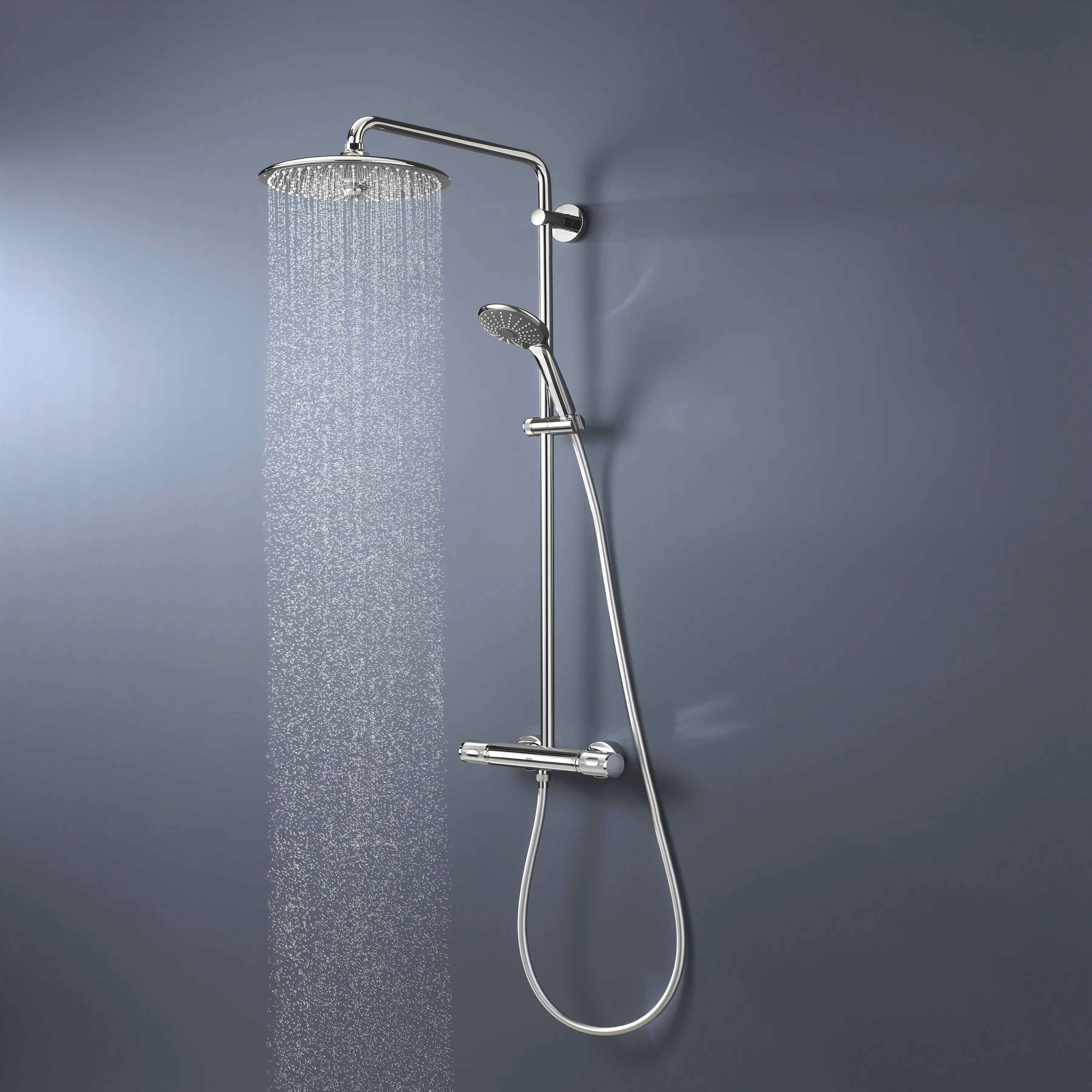 Grohe Duschsystem mit Thermostat Quickfix Vitalio Joy 260 chrom