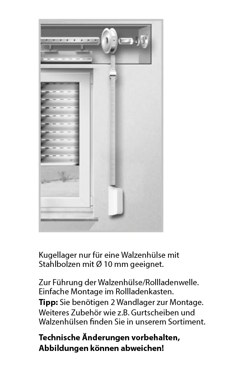 Schellenberg Wandlager Mini inkl. Lagerschale silber