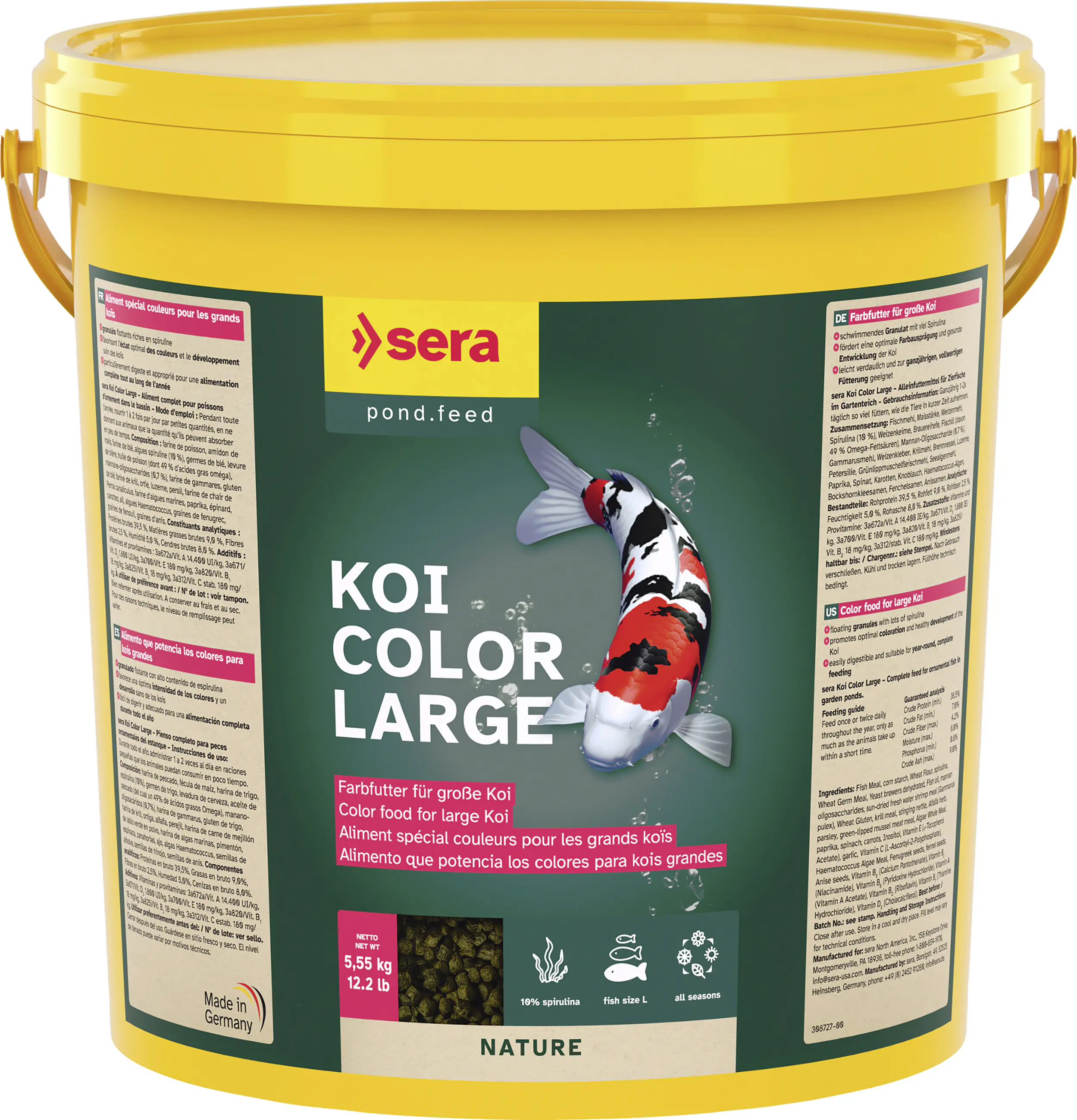 Sera Koifutter Color Large für größere Koi 21 L