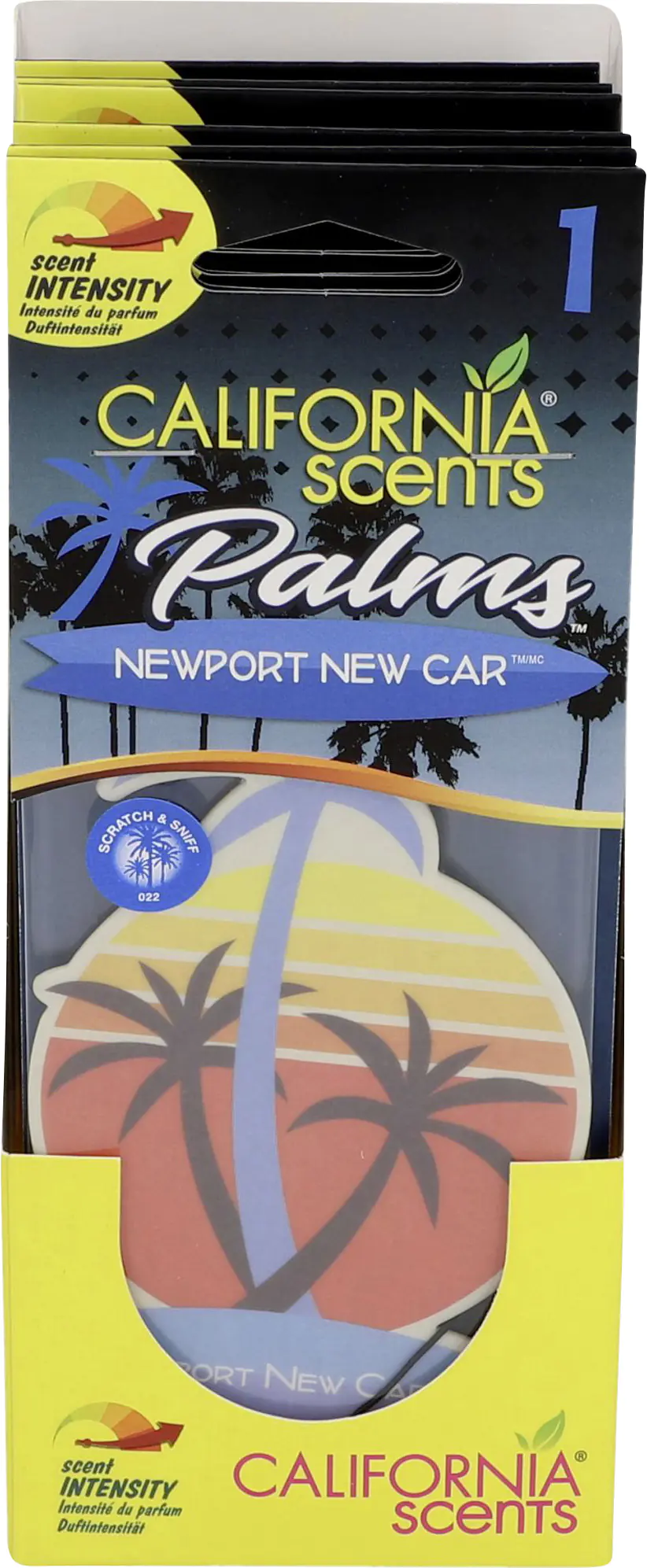 California Scents Papierlufterfrischer Palm Newport New Car