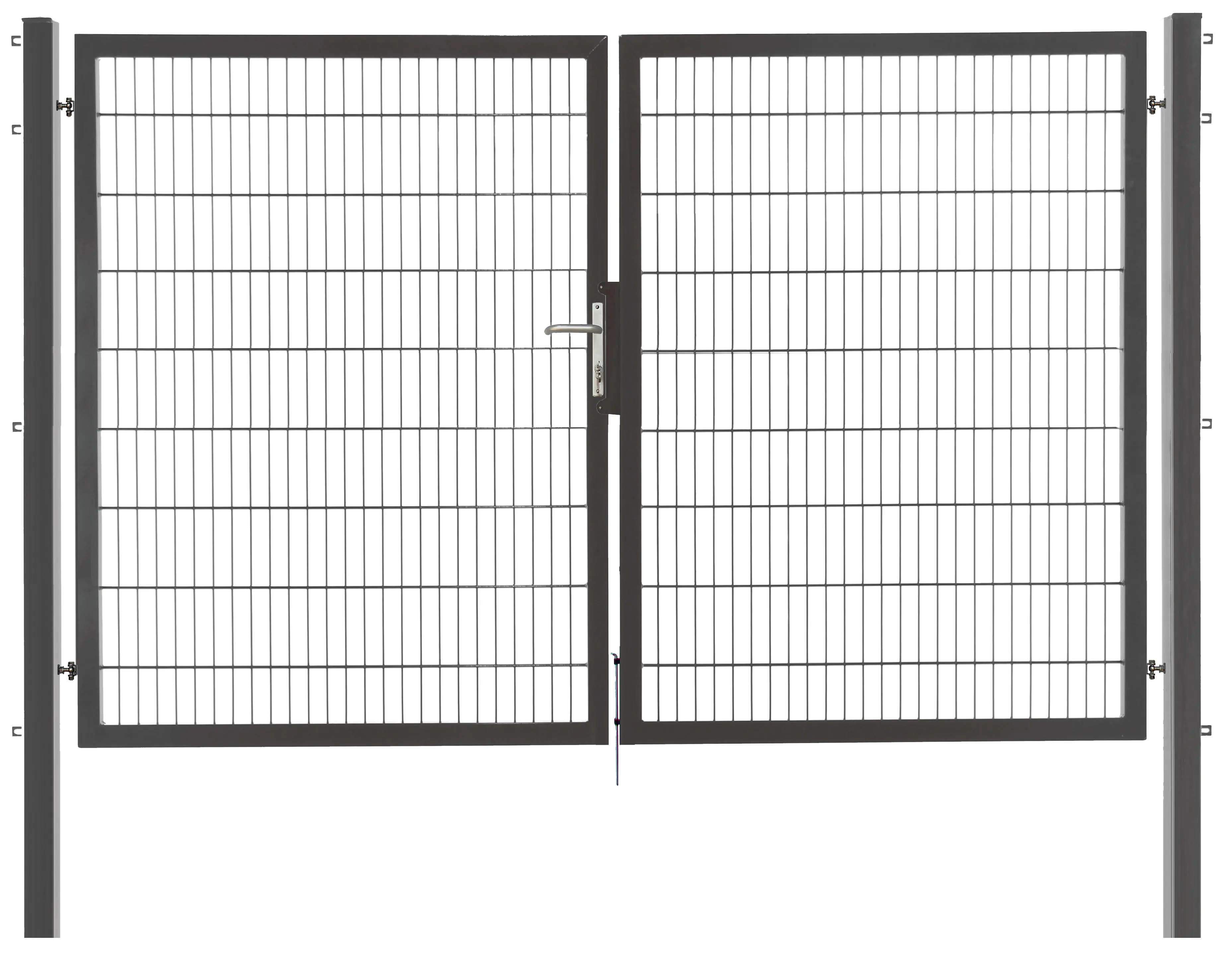 Floraworld Gartentor doppelflügelig Premium inkl. 2 Pfosten 300 x 180 cm anthrazit