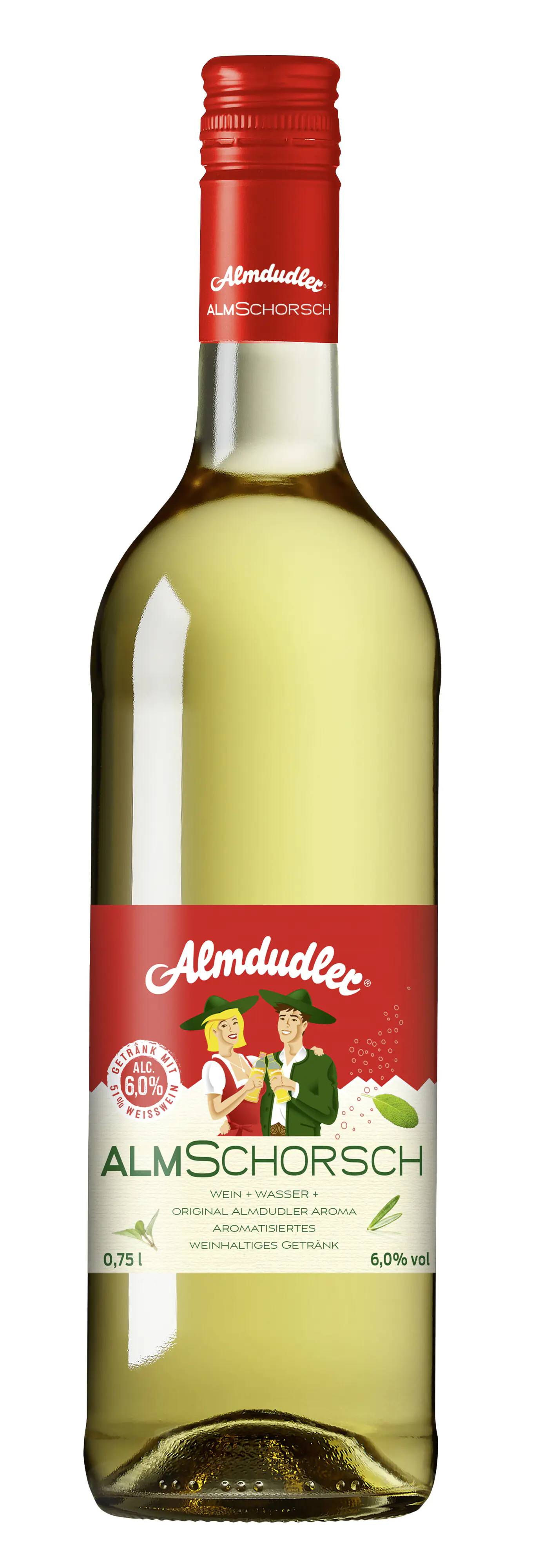 Almdudler Almschorsch Weiss Weinschorle + Kräuter 1 x 0,75 l