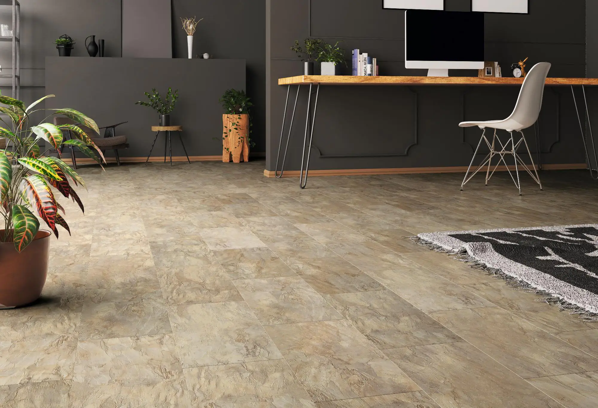 Classen Visiogrande Laminat Fliese Megaloc Aquaprotect Buntschiefer