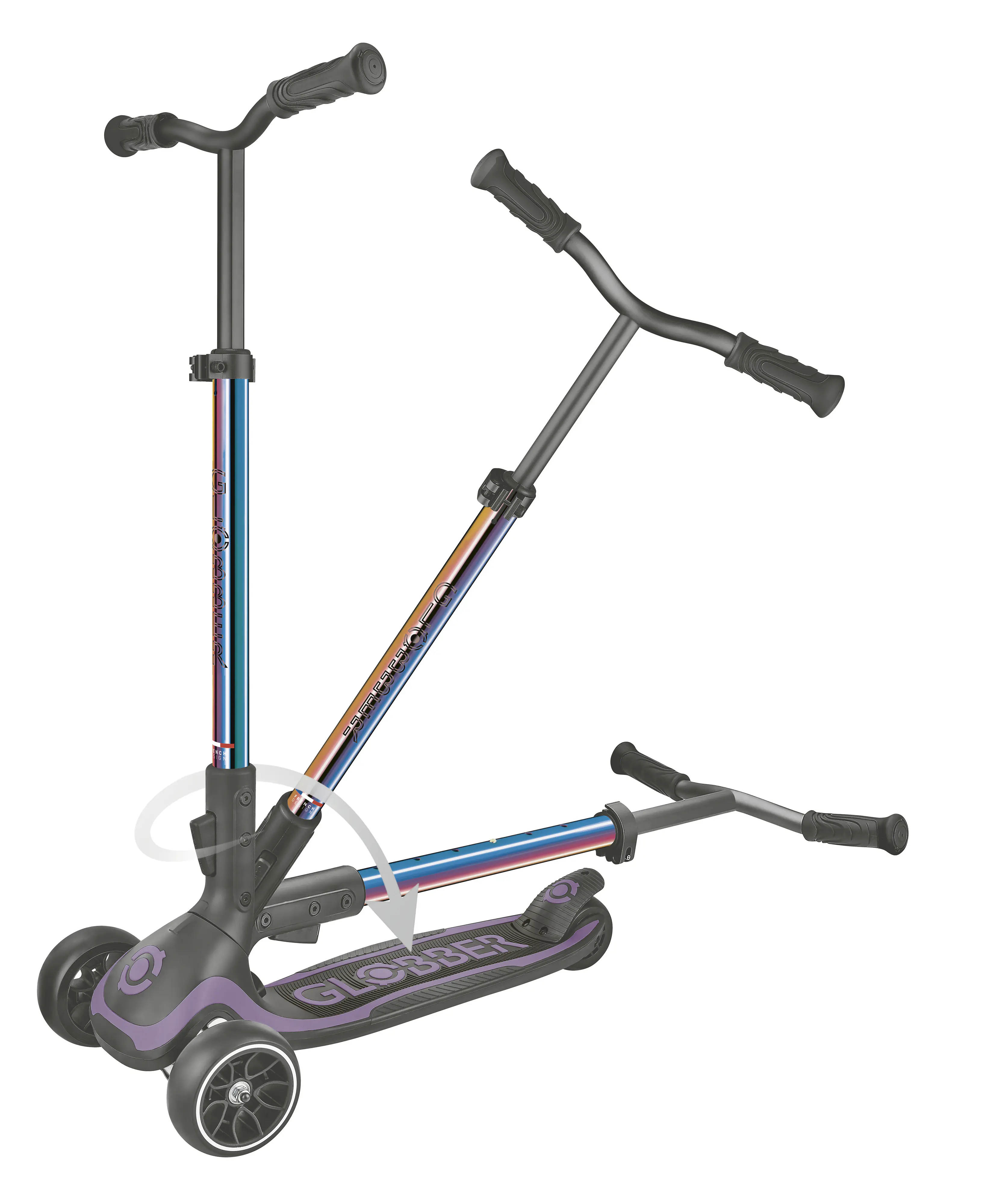 Globber Scooter für Kinder Ultimum schwarz/lila