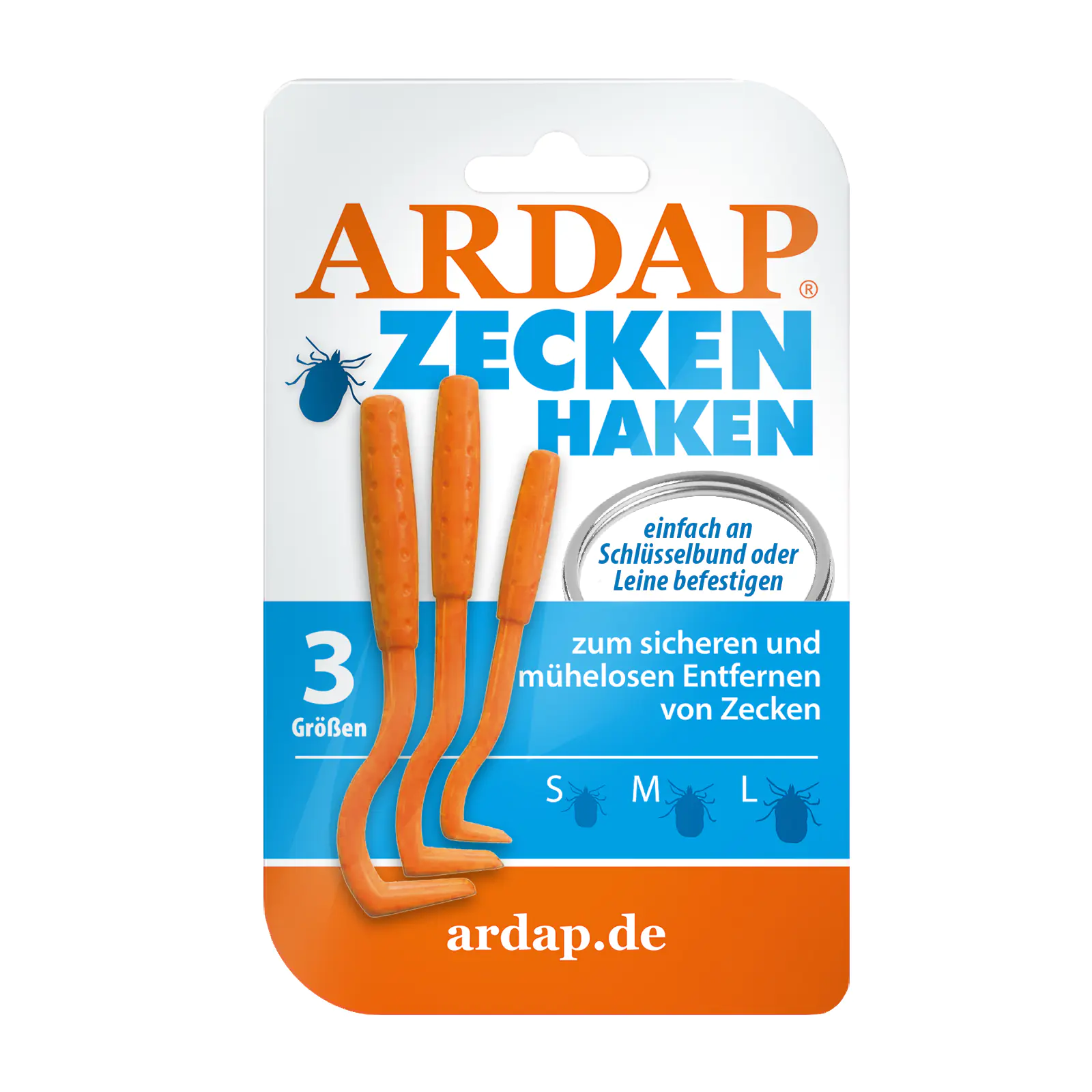 ARDAP Zeckenhaken für Tiere 3er Pack