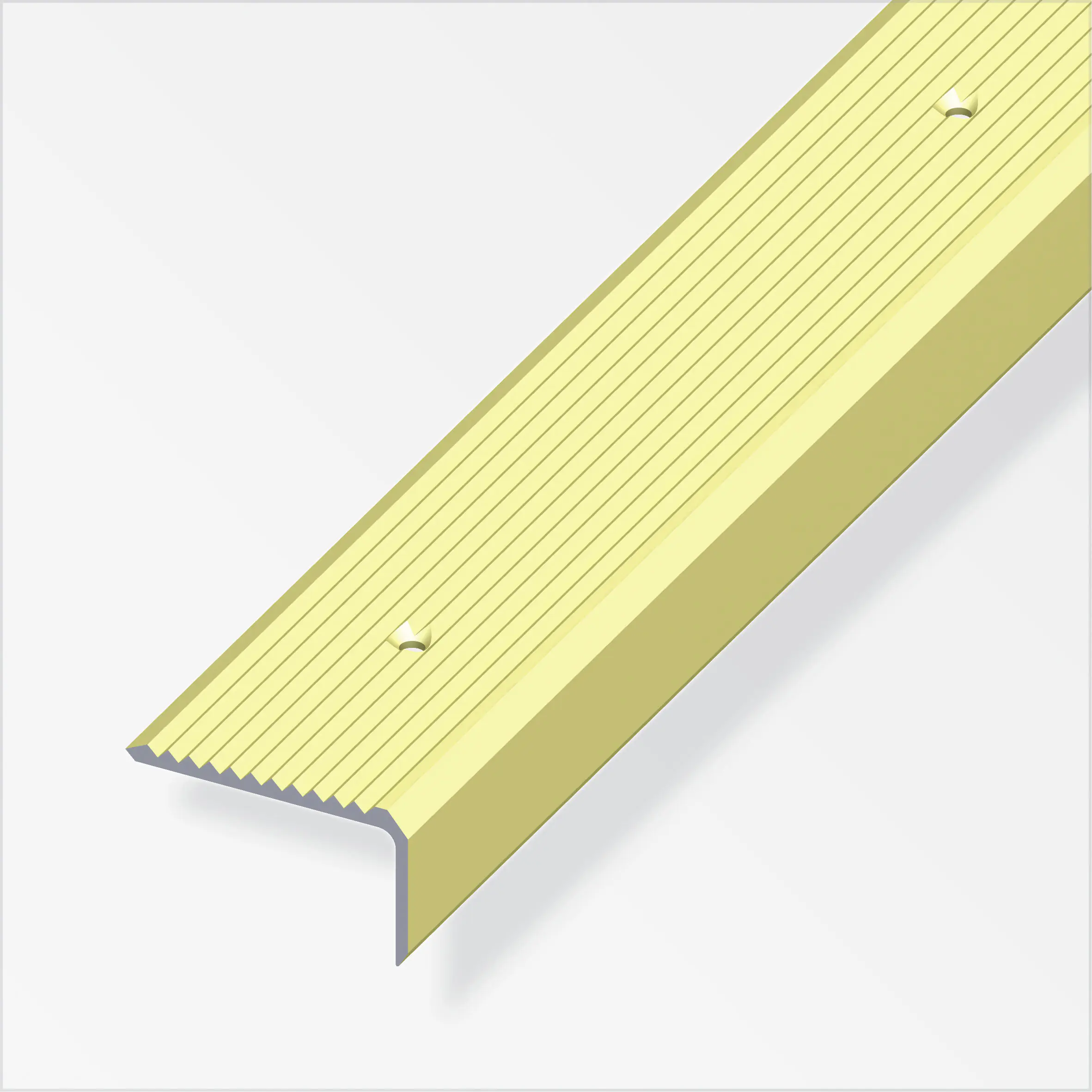 alfer Treppenprofil 1 m, 41 x 23 mm Aluminium eloxiert messing