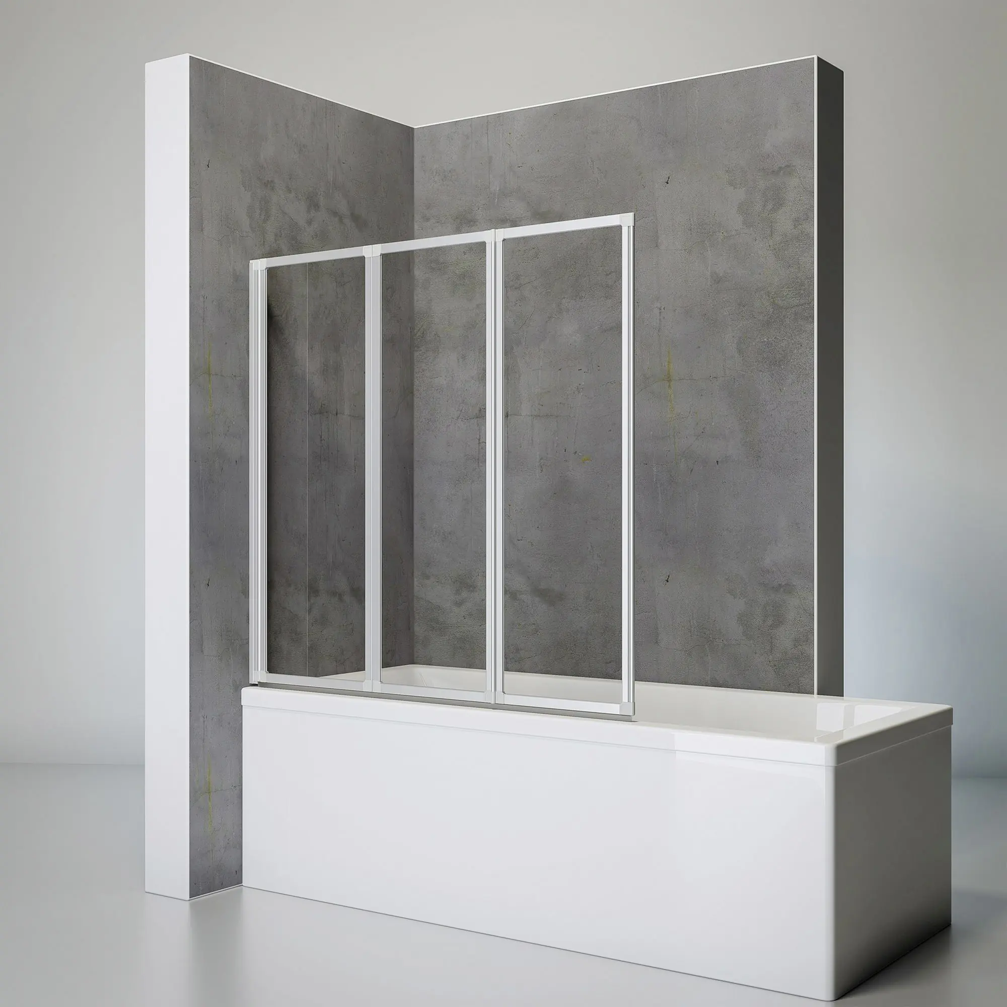 Schulte Badewannenaufsatz Alu natur 127 x 140 cm Sicherheitsglas