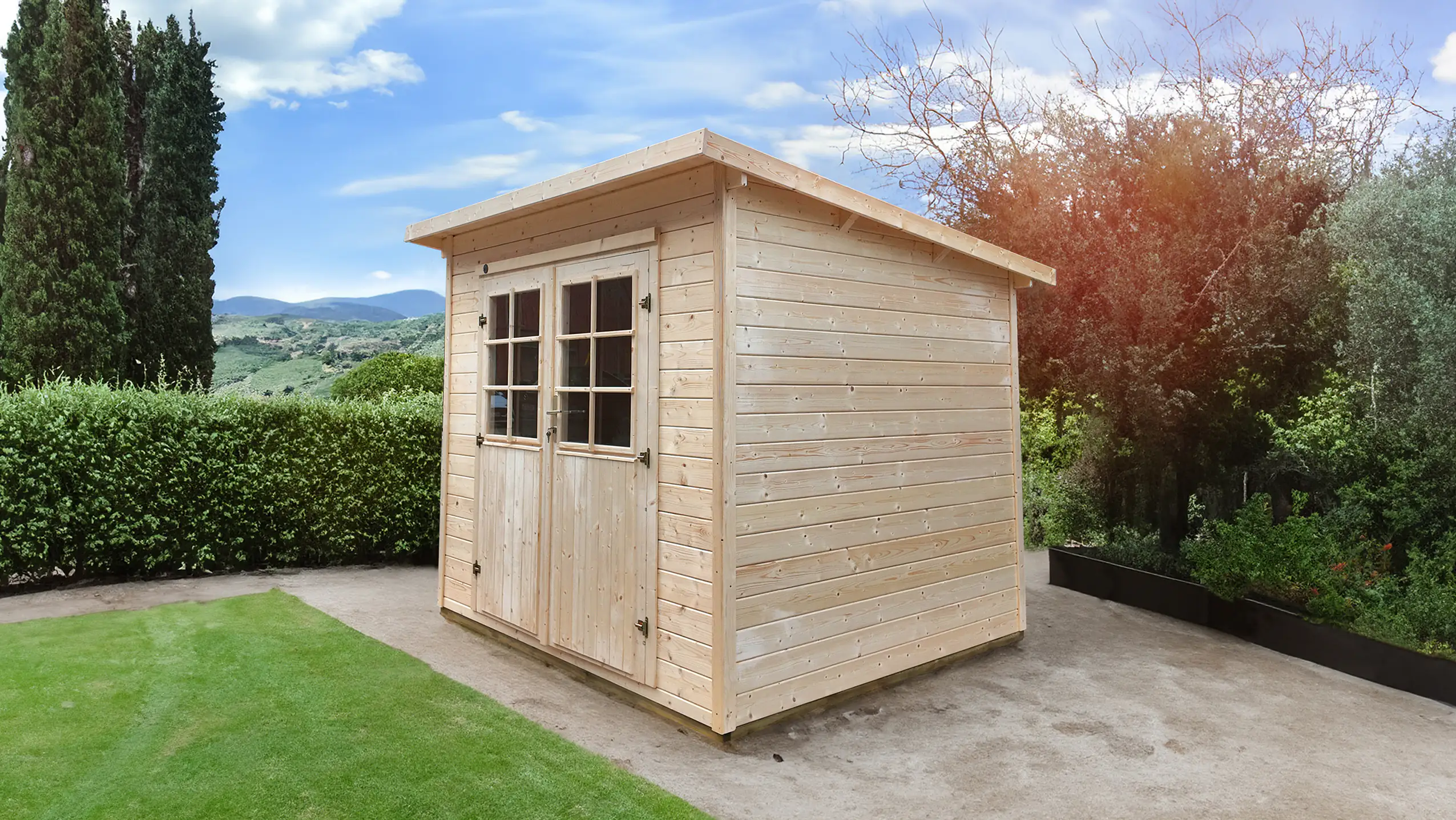 Weka Gartenhaus Tilo 235 x 210 cm natur