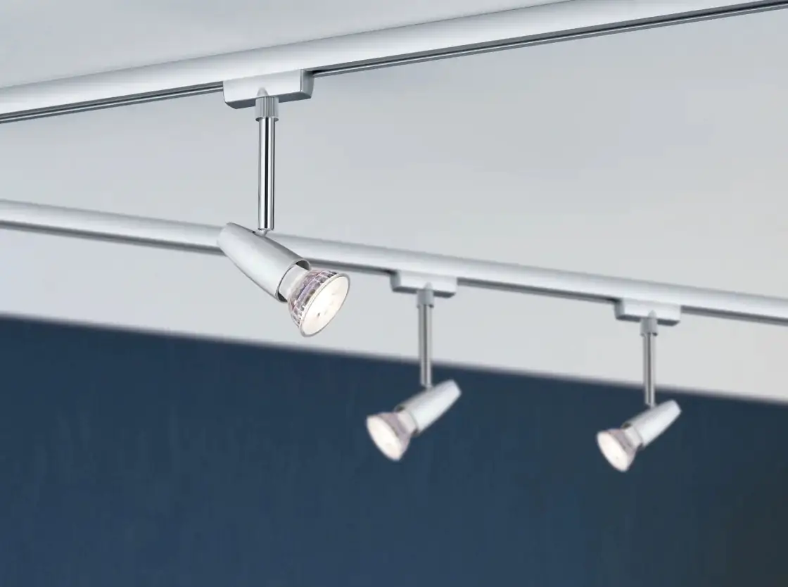 Paulmann URail Schienenspot Barelli Basisset chrom-matt 13,8 cm GU10 10 W