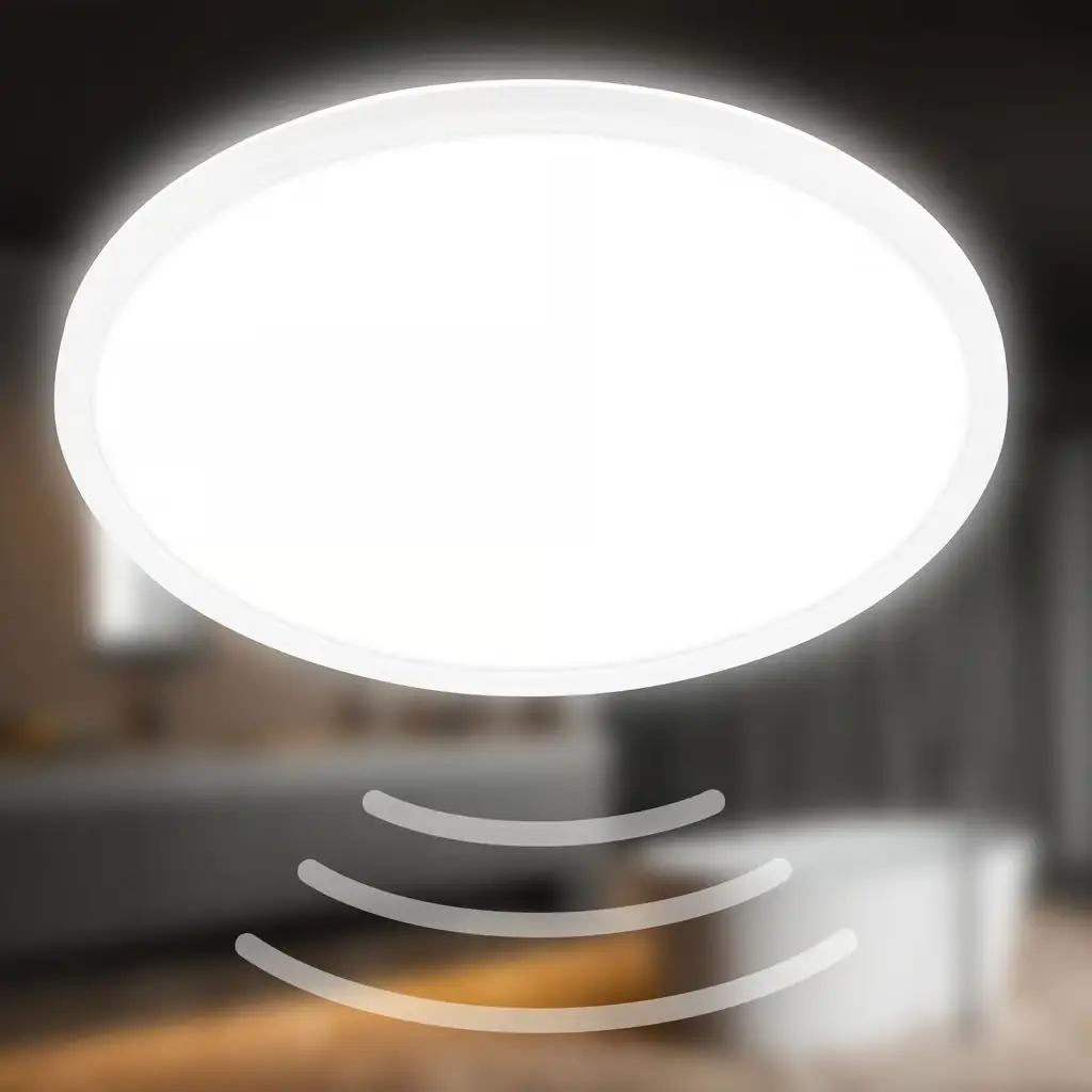 Briloner LED-Deckenleuchte Move mit Bewegungsmelder Ø 42 x 3 cm neutralweiß weiß matt