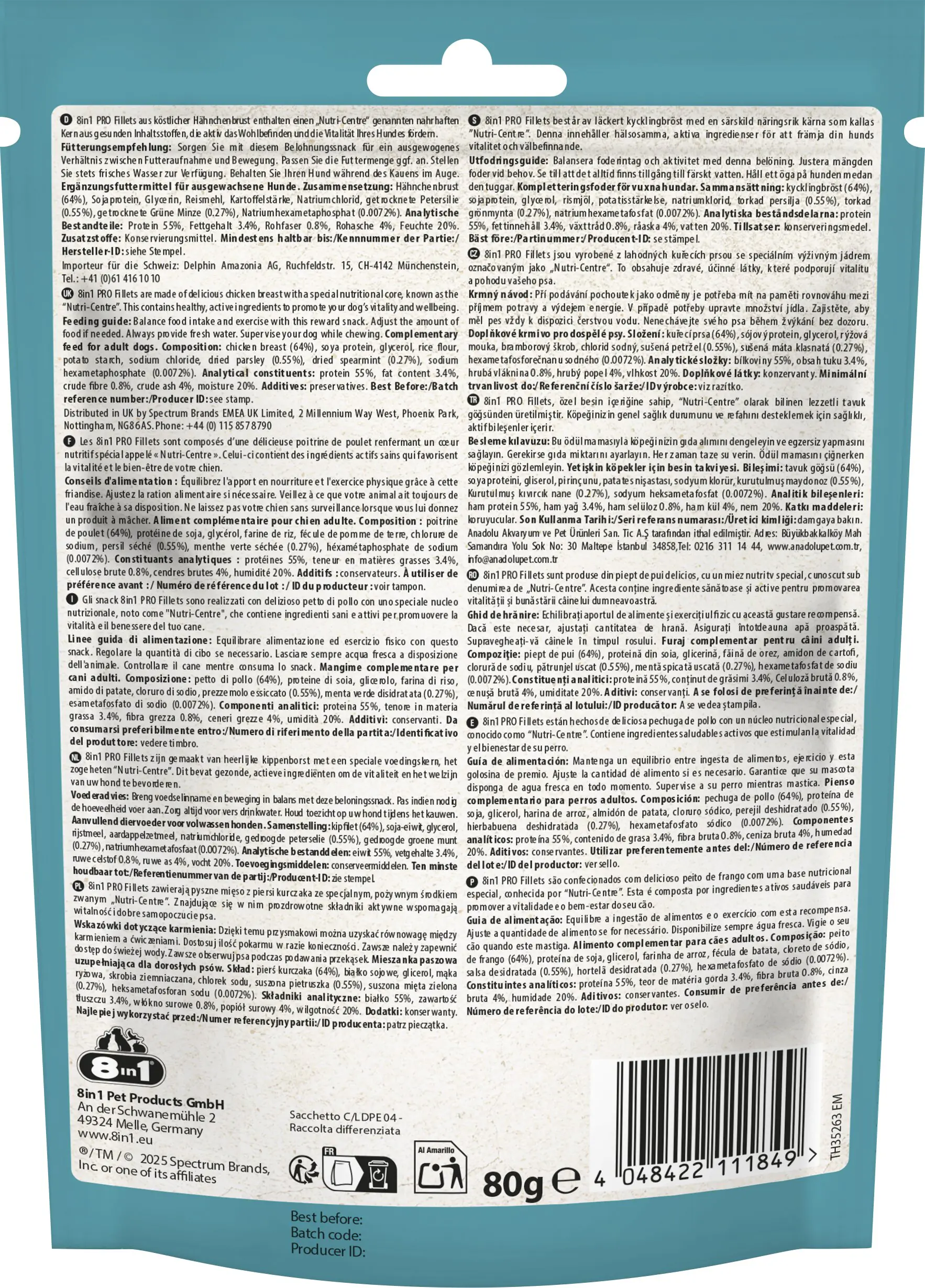 8in1 Hundesnack Fillets Pro Breath S