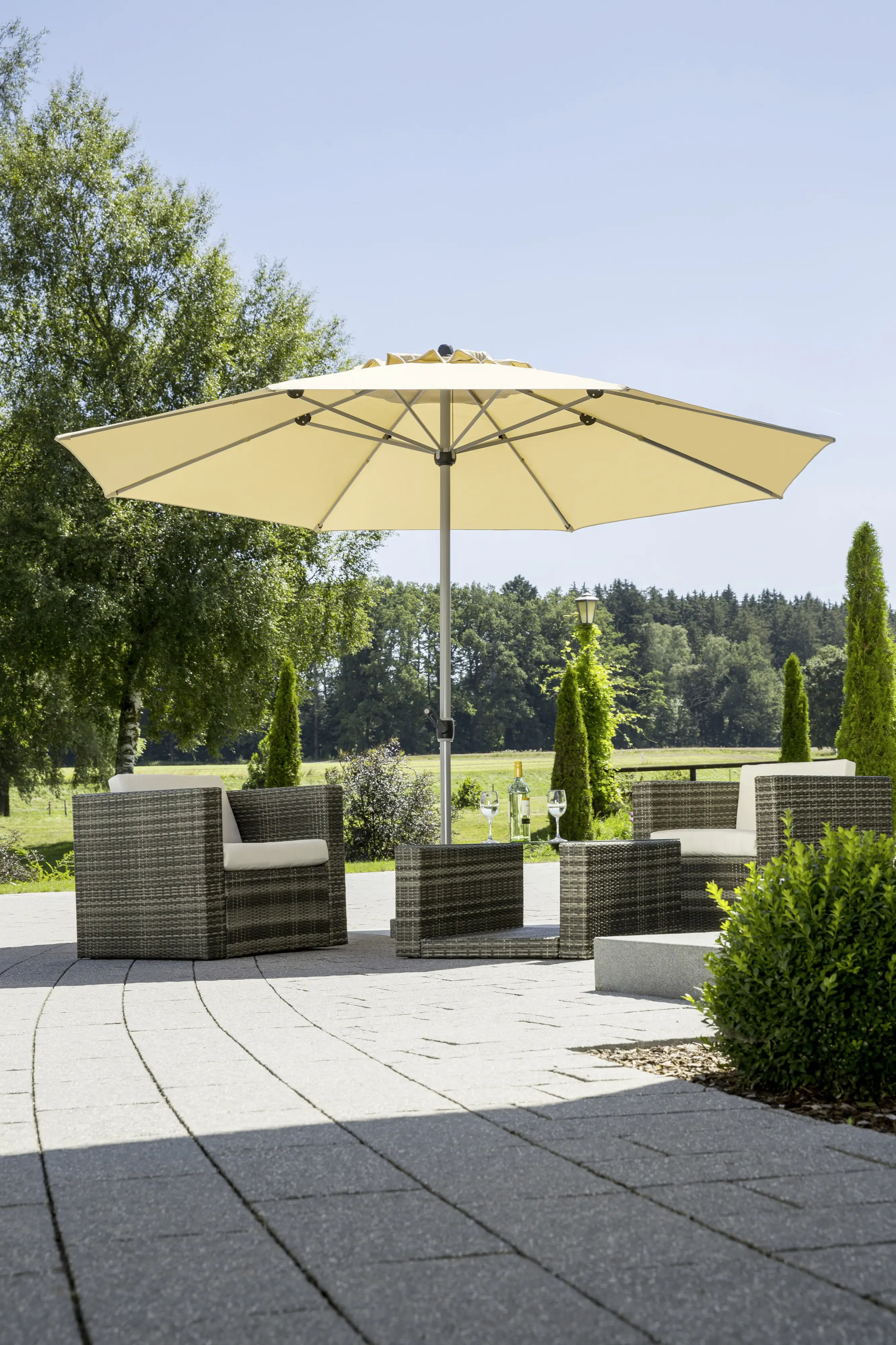 Schneider Sonnenschirm Gemini natur Ø 360 cm
